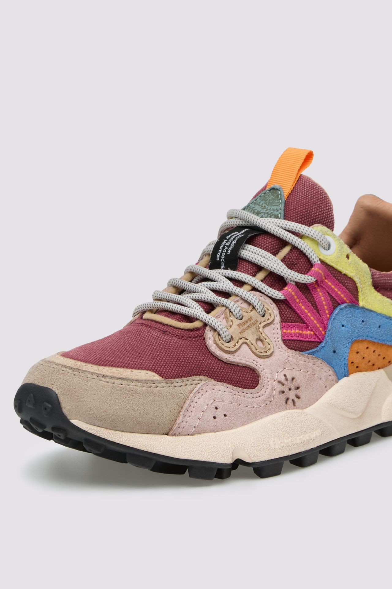 Multi-Colored Sneakers with Chunky Textured Sole