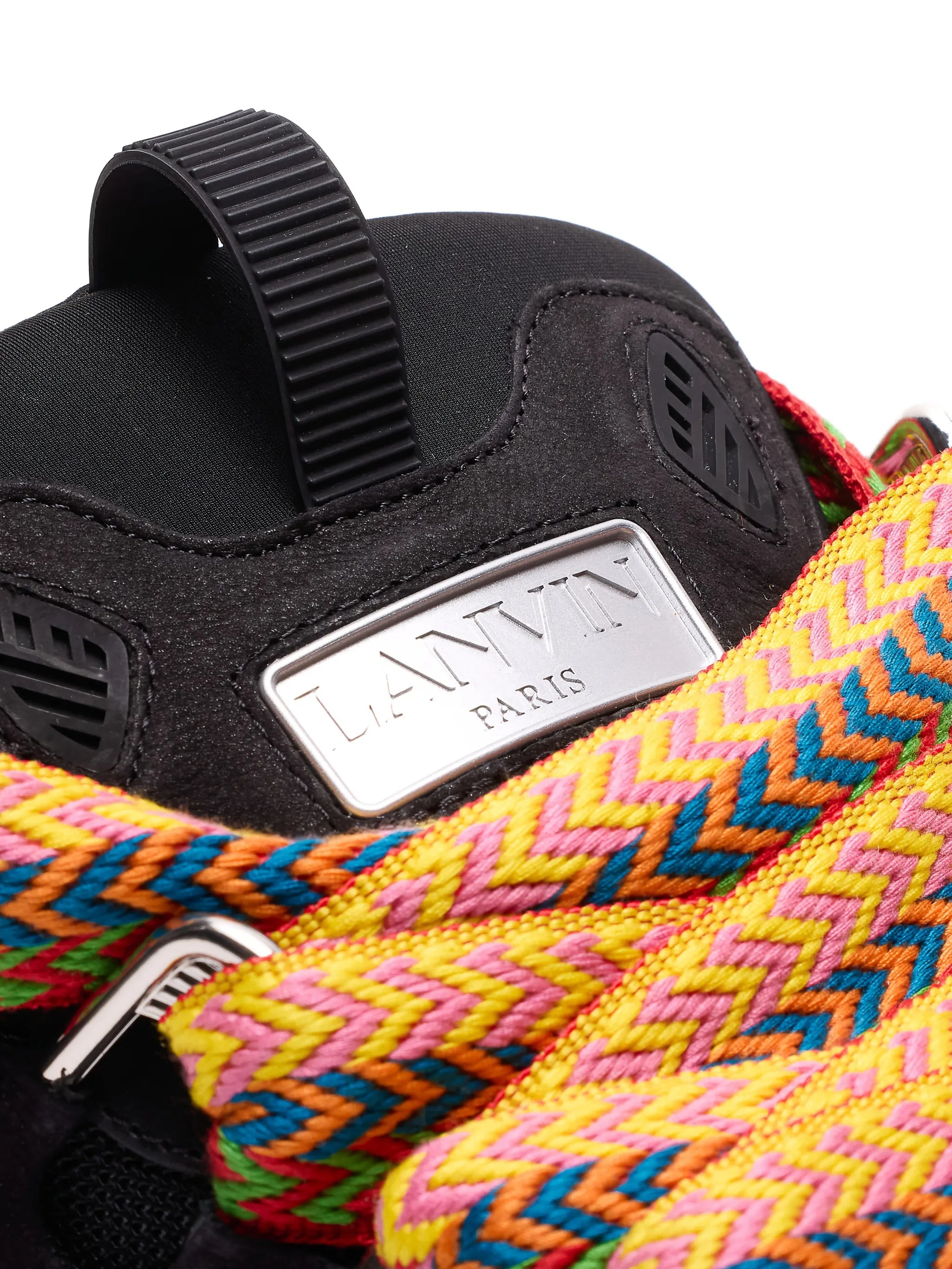 Black Curb Sneakers Textured Calf Sneakers