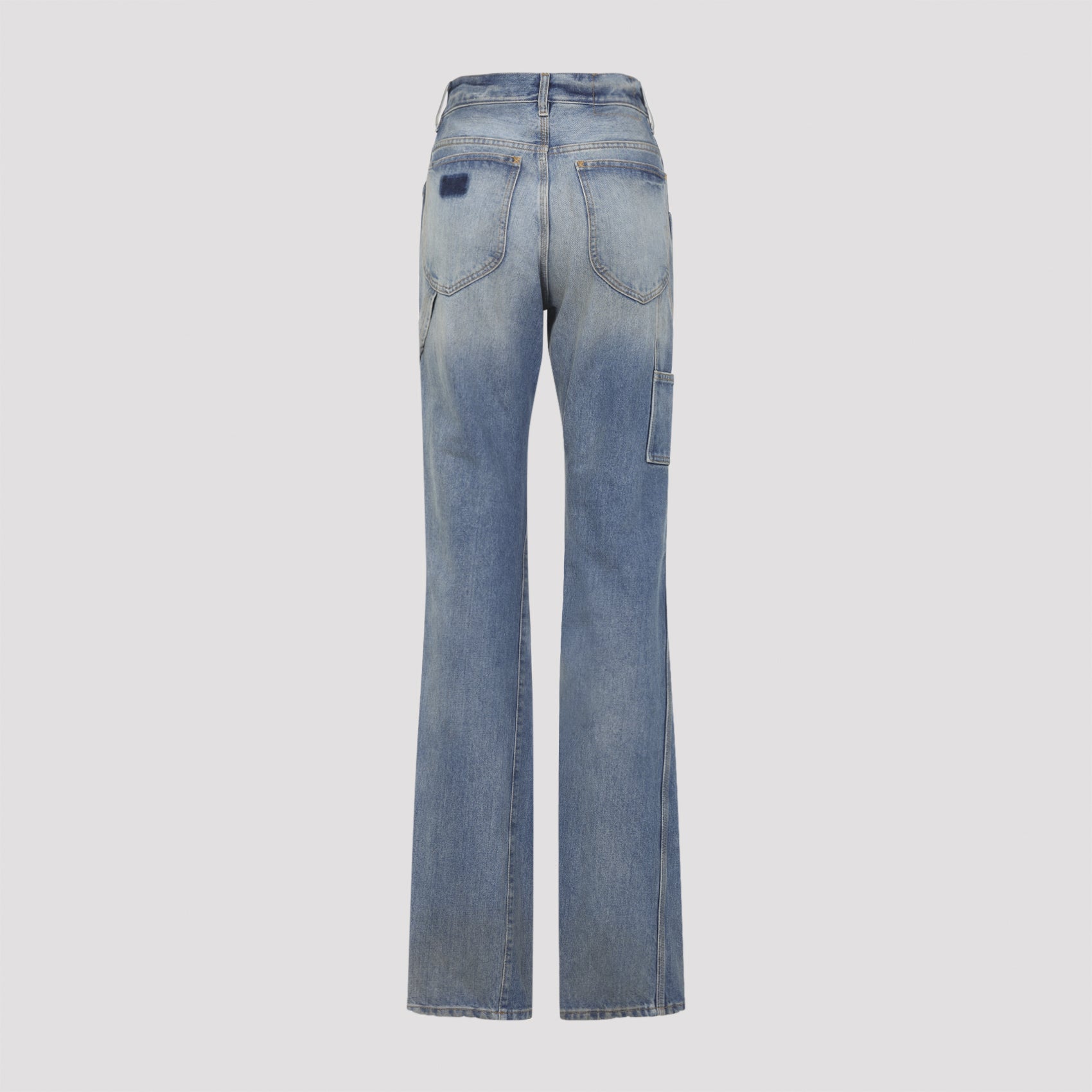 Jeansy o prostym kroju z efektem spranej tkaniny w kolorze wyblakłego błękitu