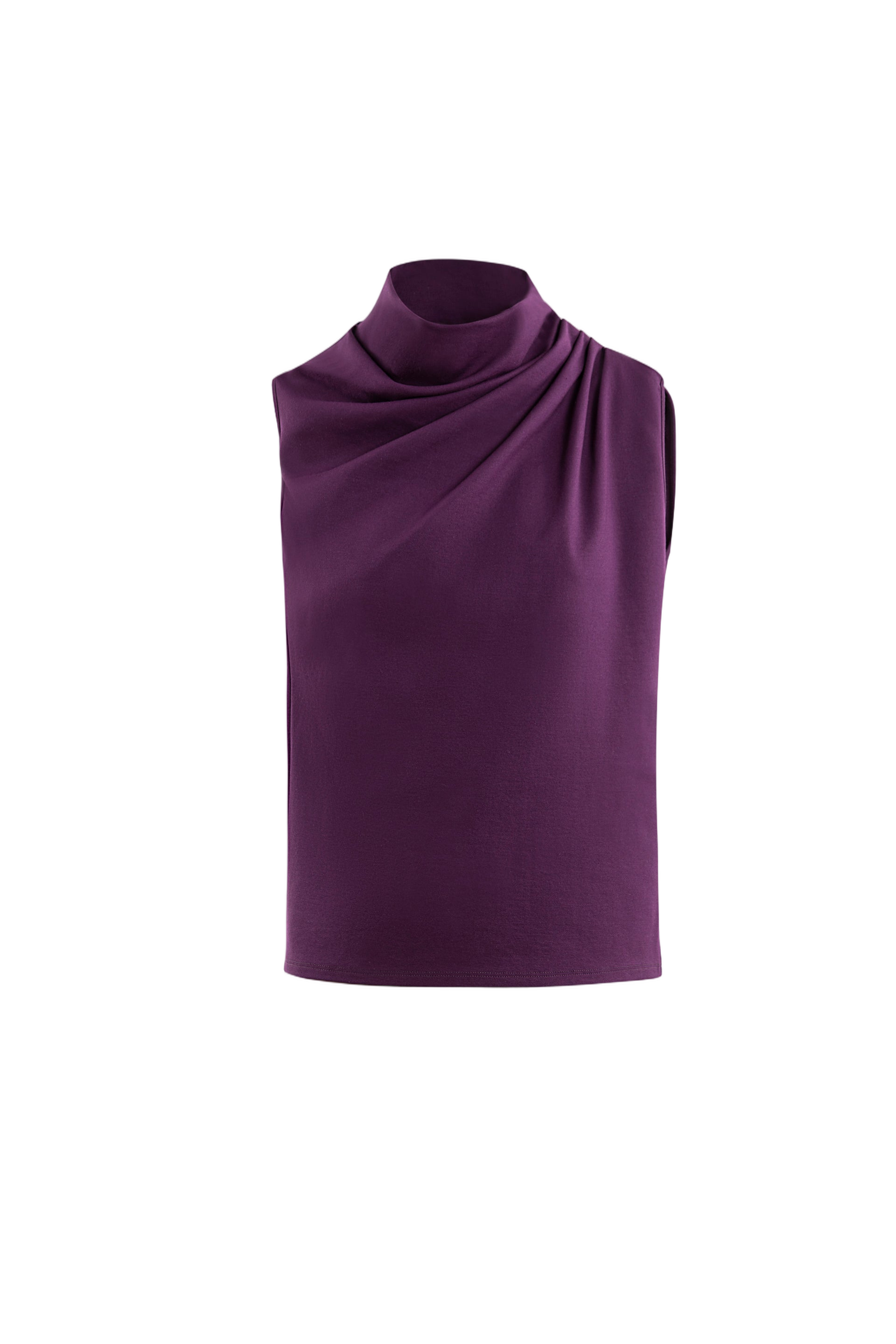 Pleated Shoulder Top And Pants Ensemble