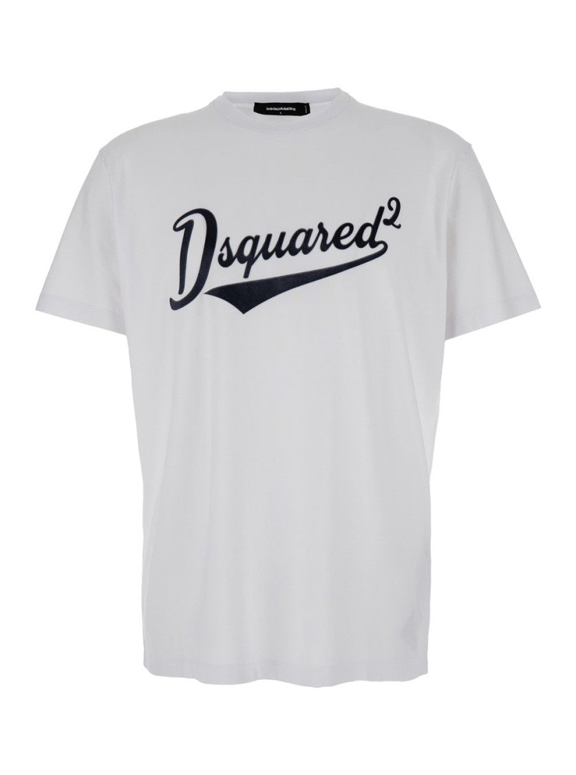 Short-Sleeve T-Shirt with Bold Cursive Logo