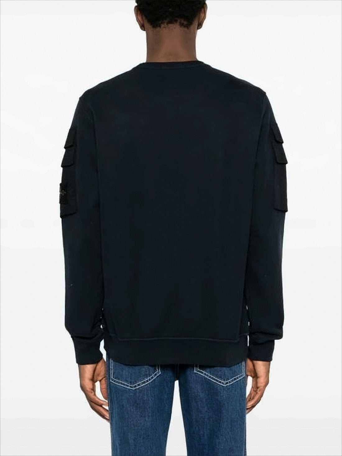 Long-Sleeve Black Sweatshirt with Design