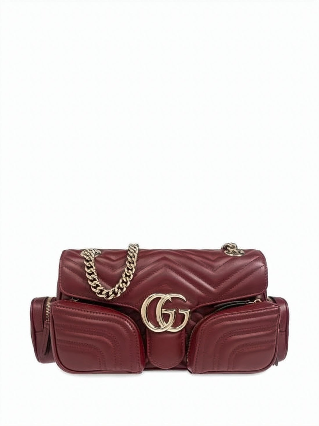 Quilted Burgundy Leather Tote Bag