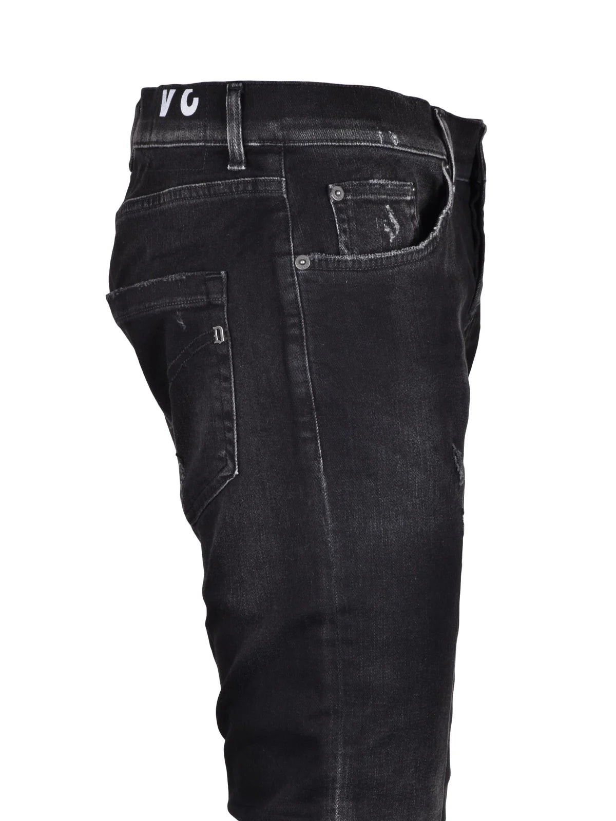 Black Mius Slim Fit Cotton Elastane Jeans