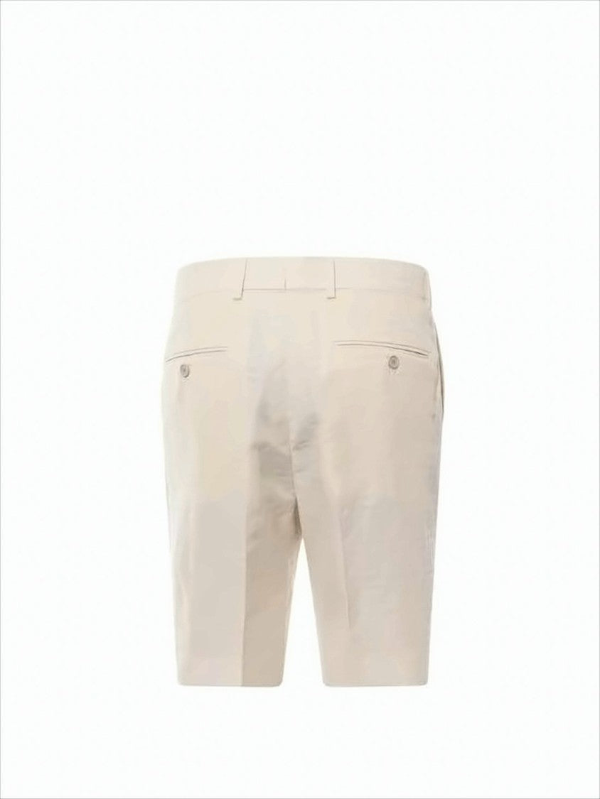 Tailored Neutrals Shorts with Pleated Design