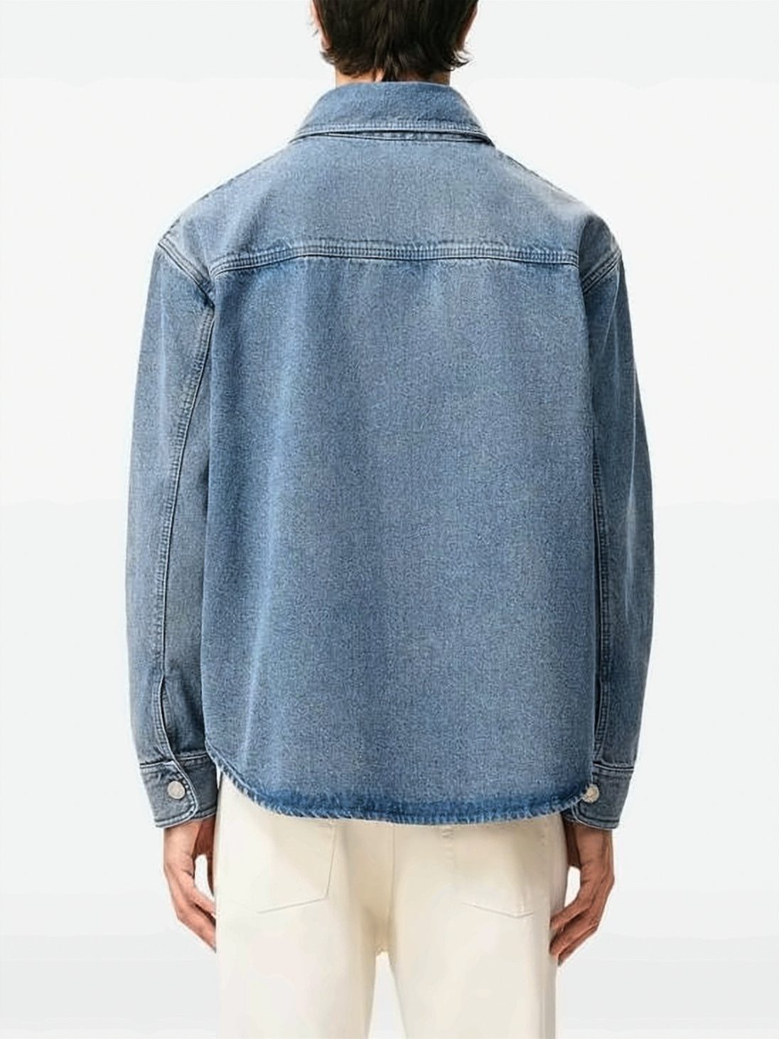 Denim Shirt with Classic Collar