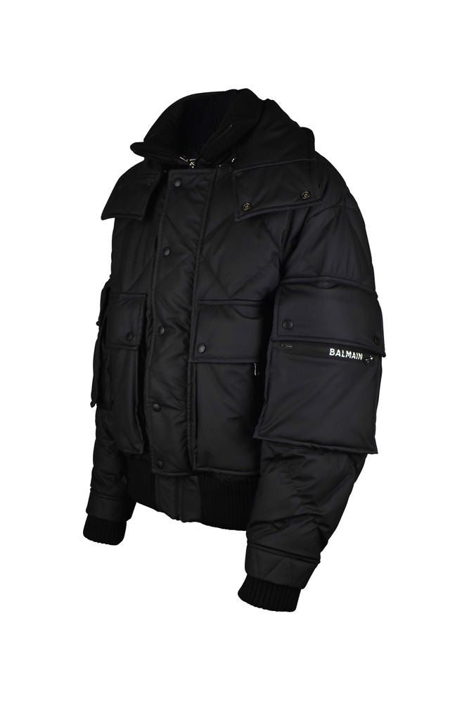 Quilted Down Jacket With Oversized Cut
