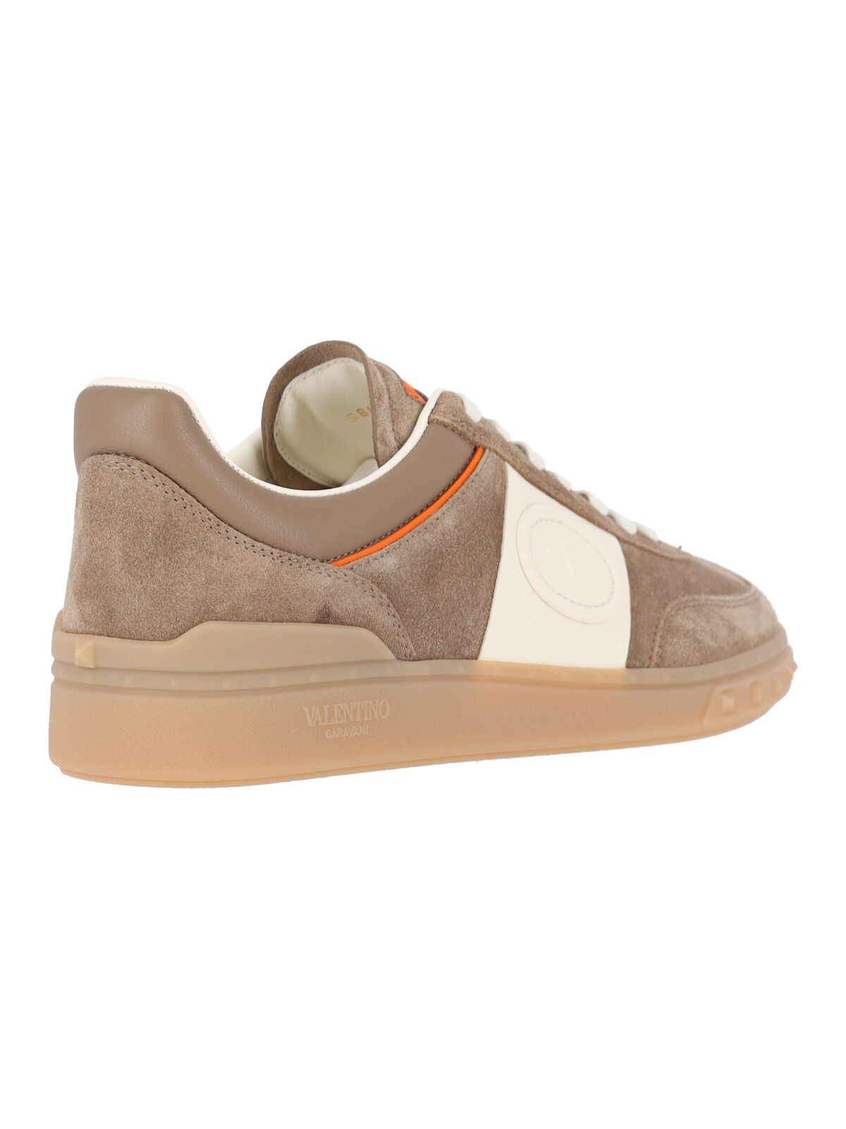 Taupe Low-top Suede Panel Sneakers
