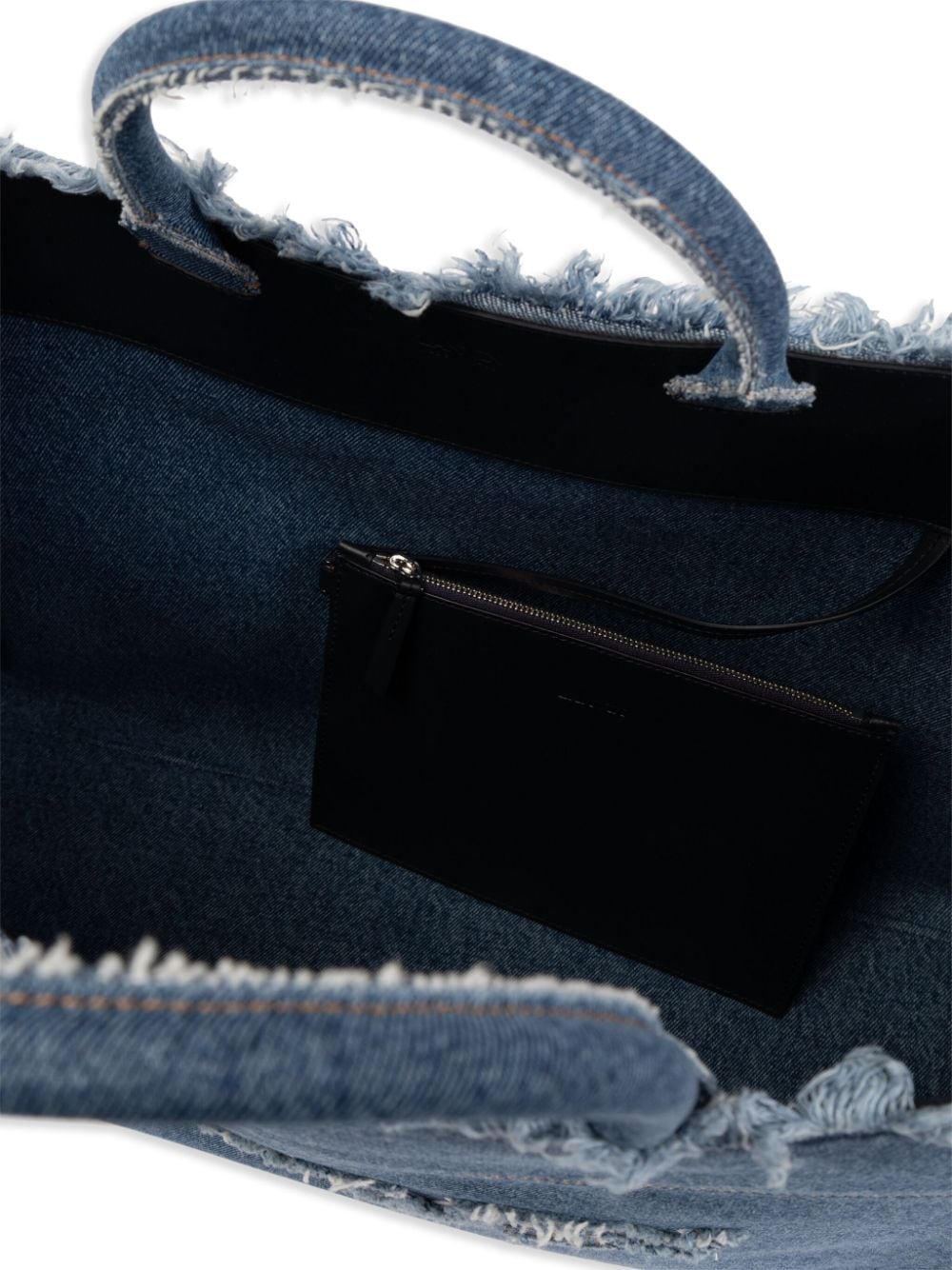 Indigo Blue Washed Denim Tote Bag