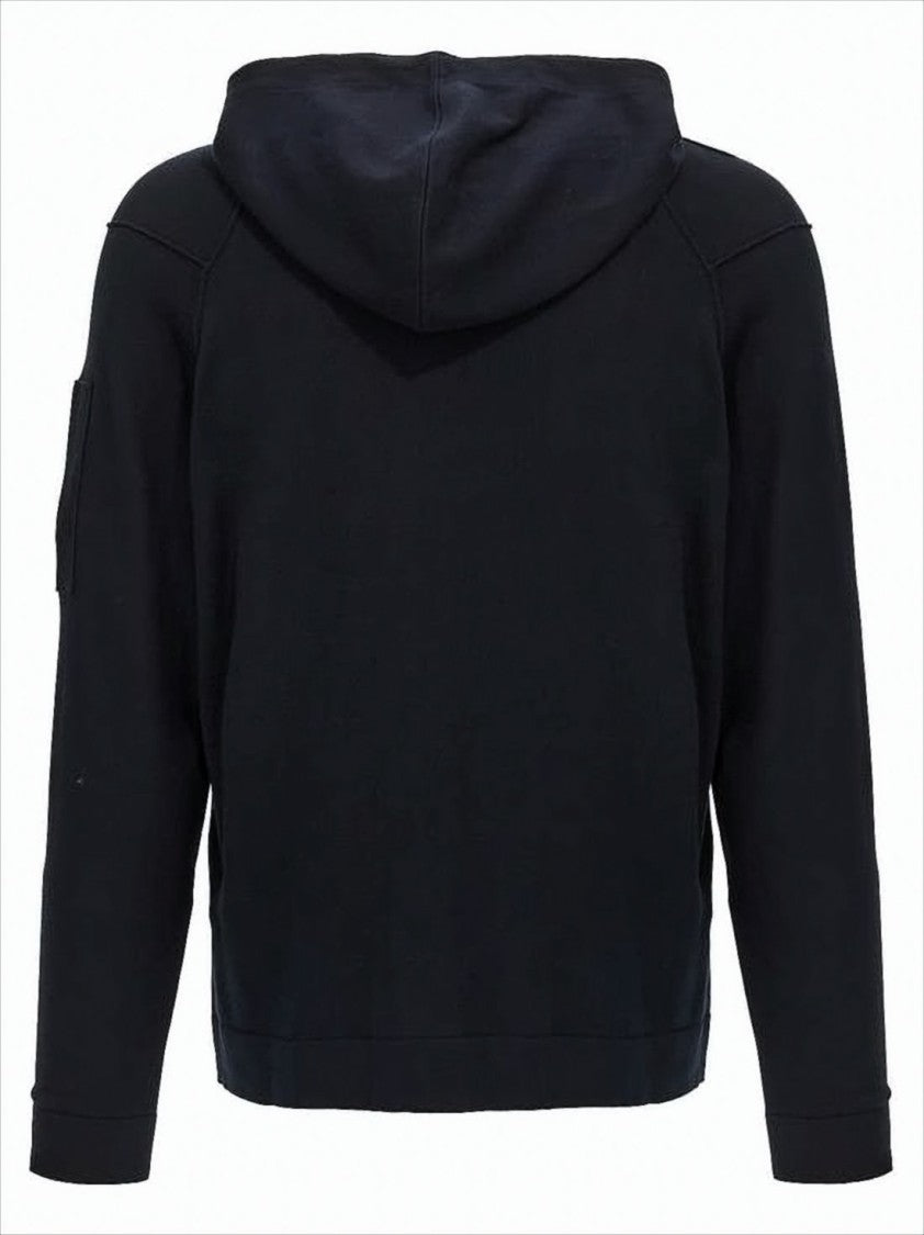 Relaxed-Fit Black Hoodie with Distinctive Patch Pocket