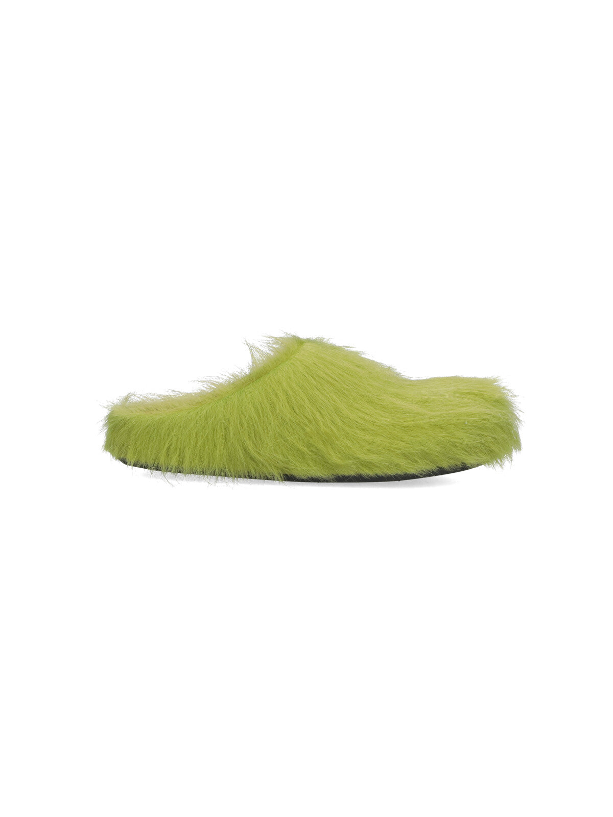 Slip-On Mules in Green Calf Leather