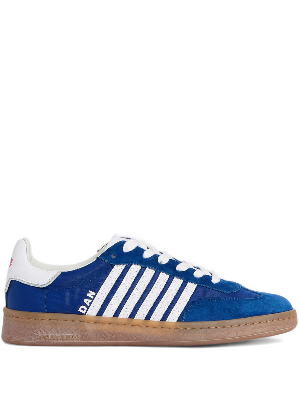 Low-Top Sneakers With Blue Silk