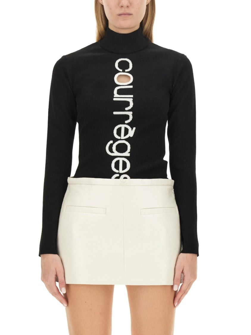 High Neck Black Jersey
