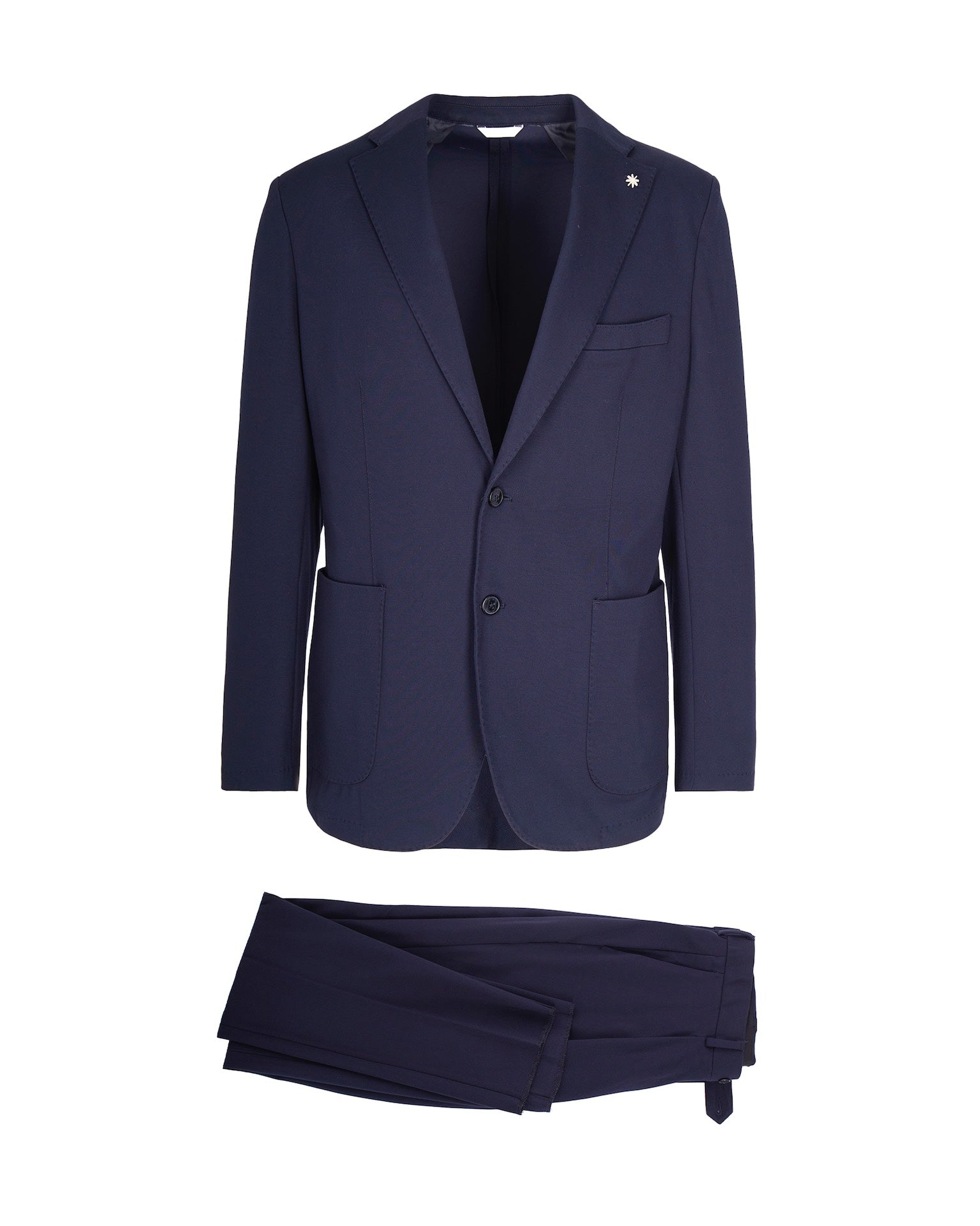 Single-Breasted Blue Suit