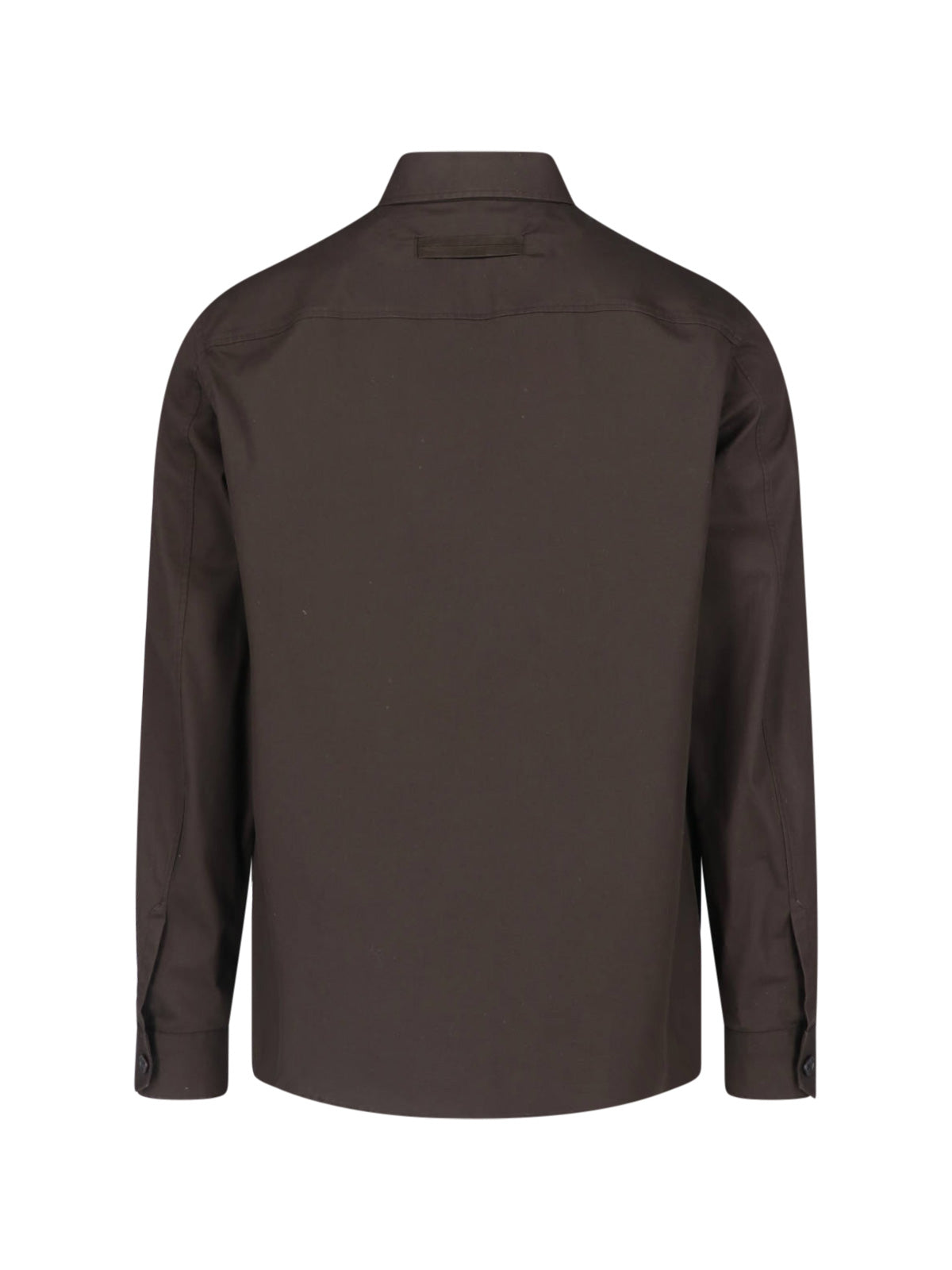 Brown Structured Tailored Silhouette Shirt