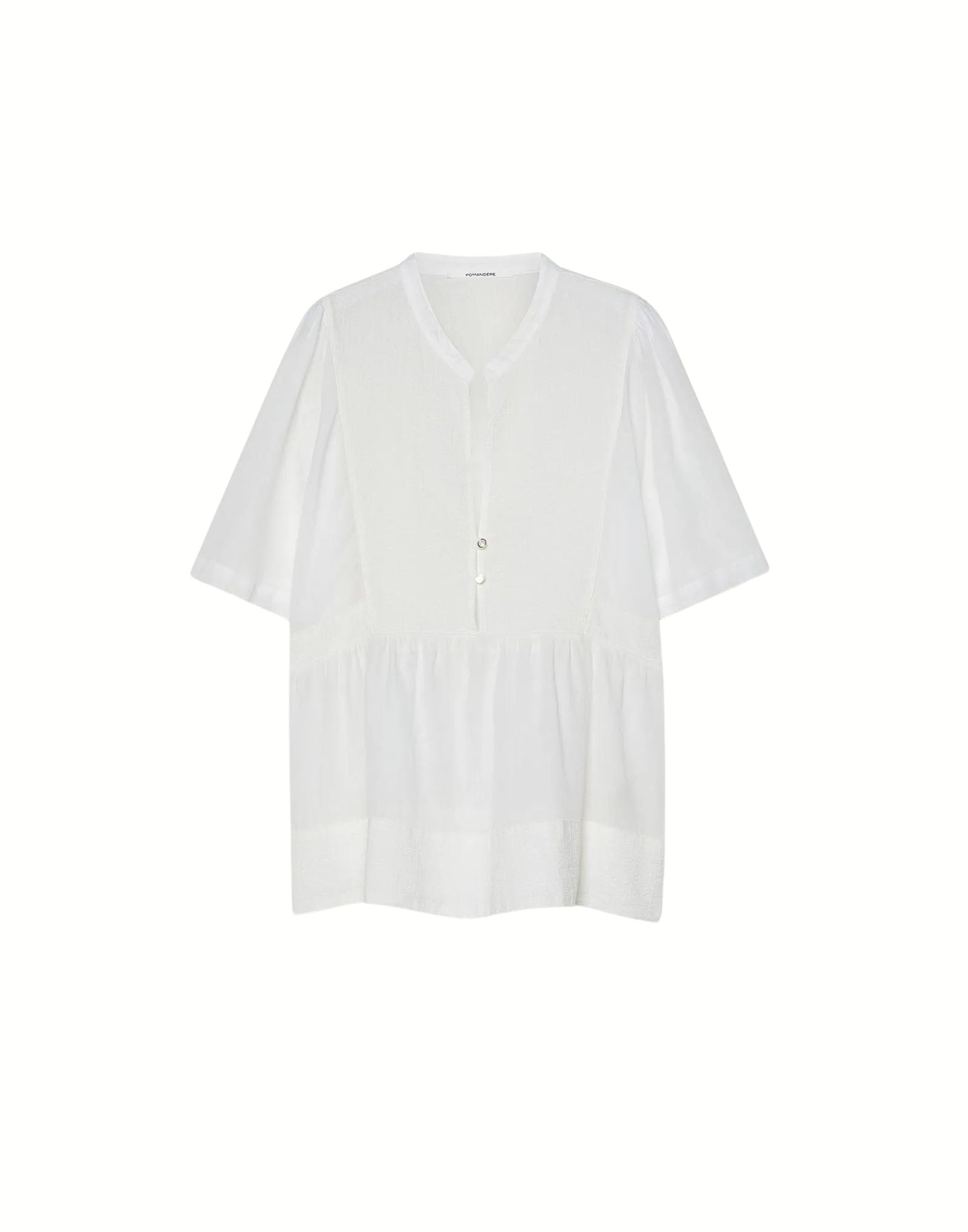 Soft Cotton Blouse In Latte