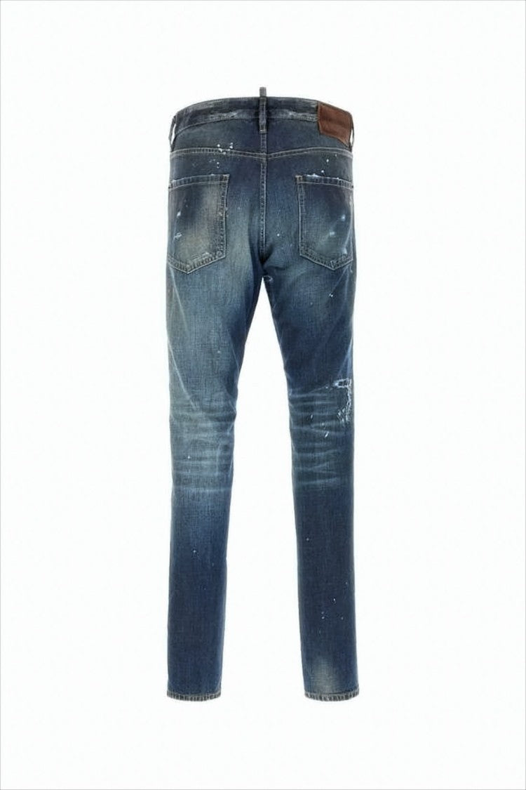 Distressed Blue Denim Pants