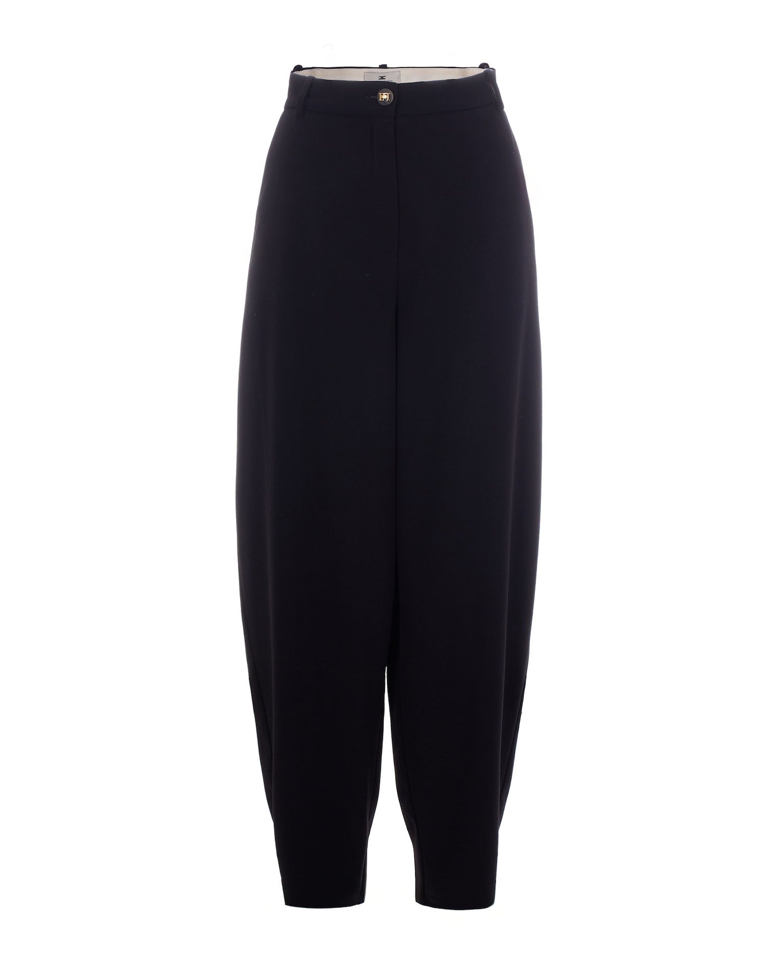 Black Lightweight Crepe Trousers