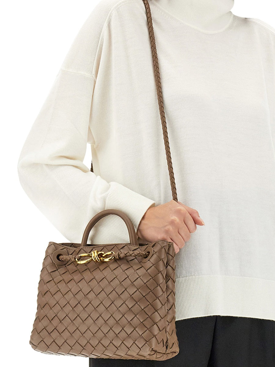 High Neck Turtleneck Sweater with Embroidered Detail