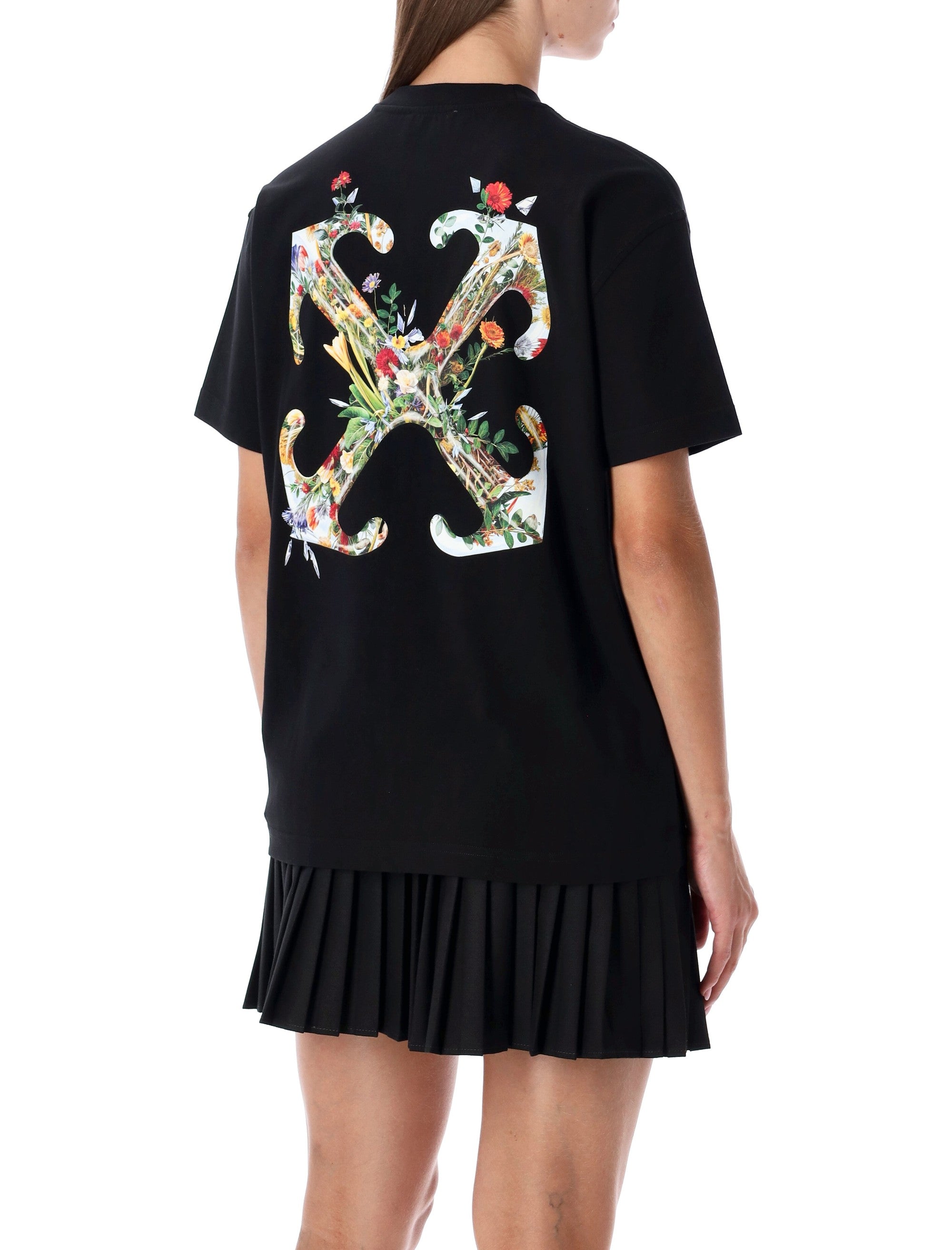 Arrow Glass Flower Cotton Logo T-Shirt