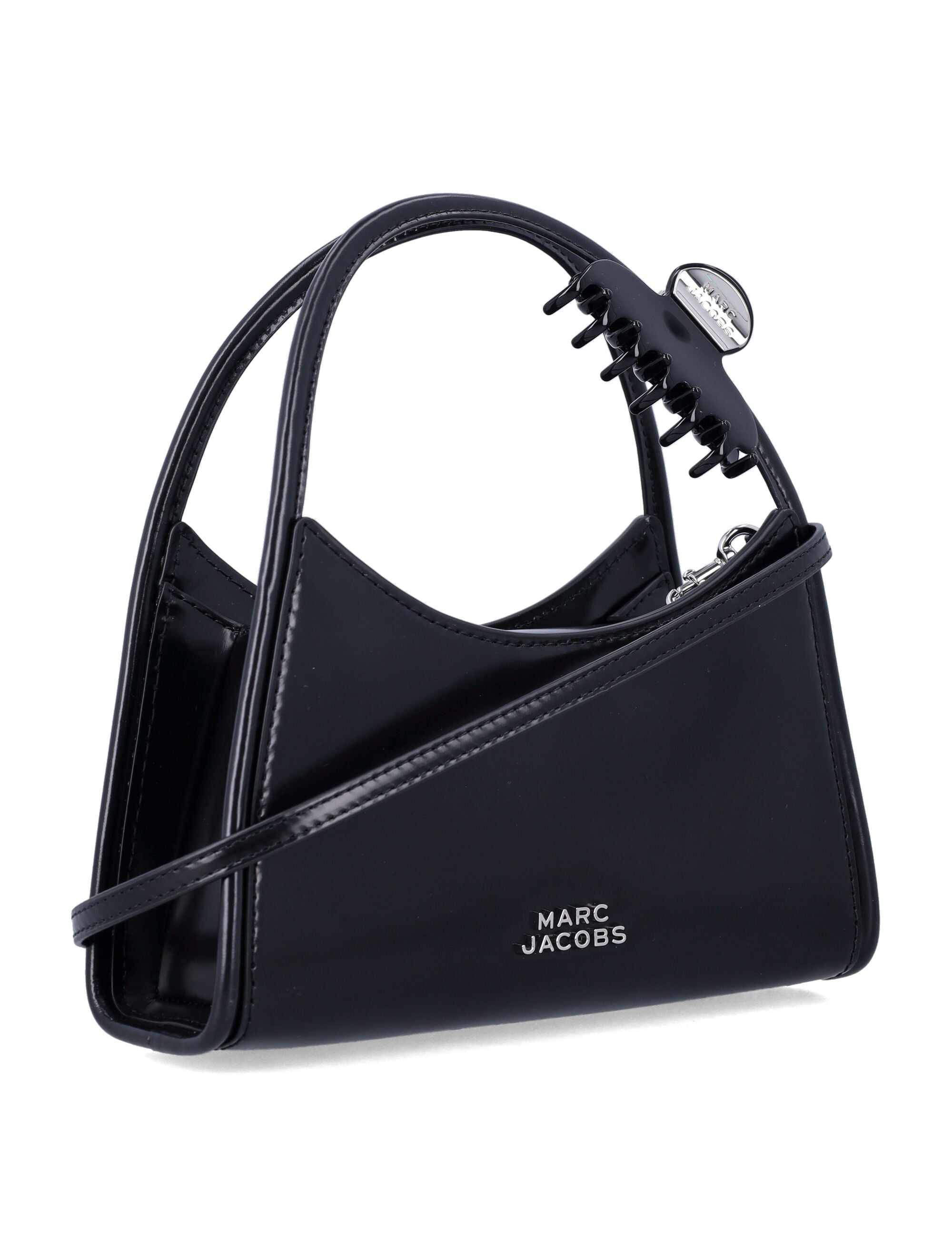 Glam Claw Clip Leather Crossbody Bag