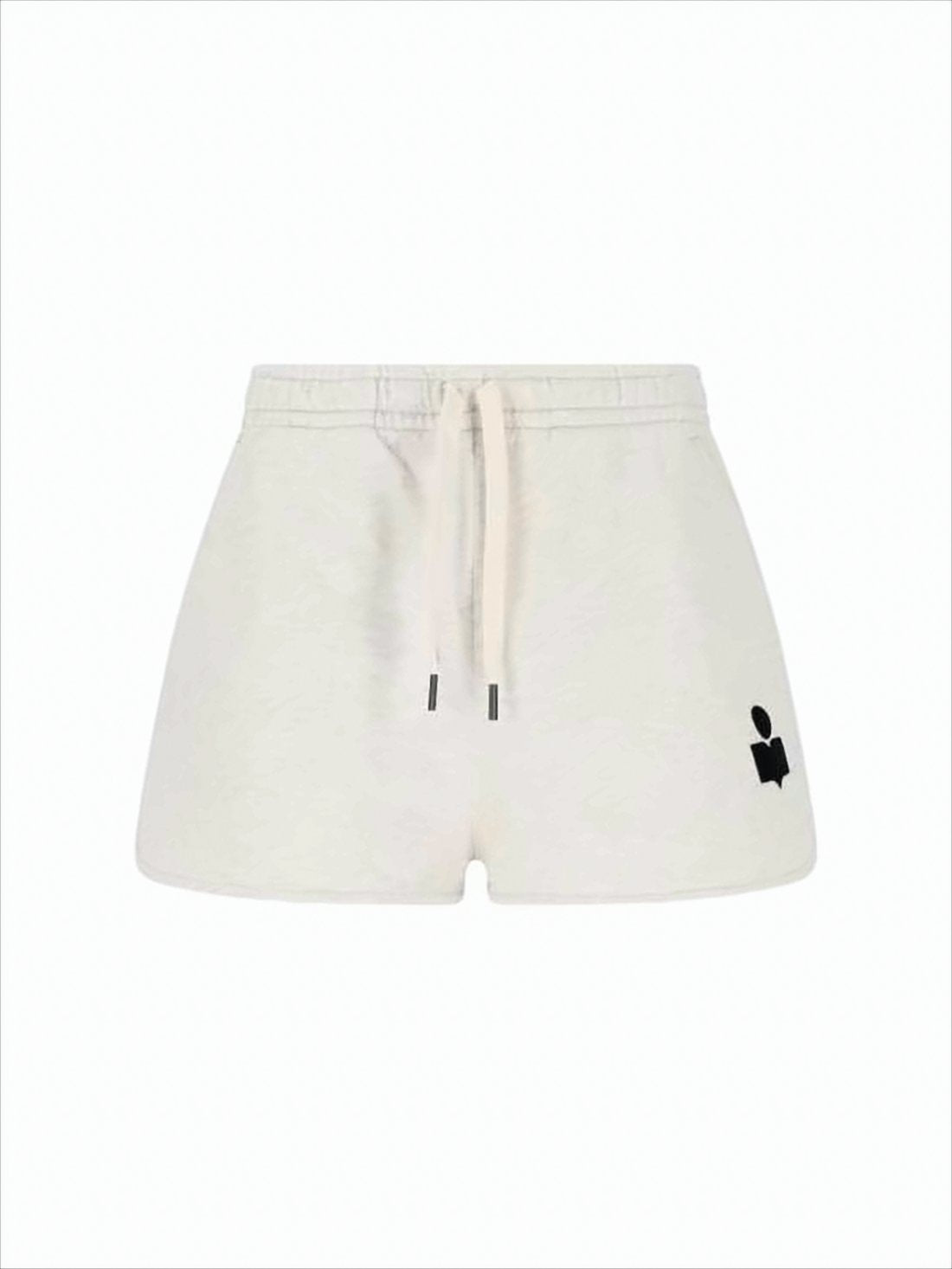 Heathered Fabric Shorts With Drawstring And Logo Detail