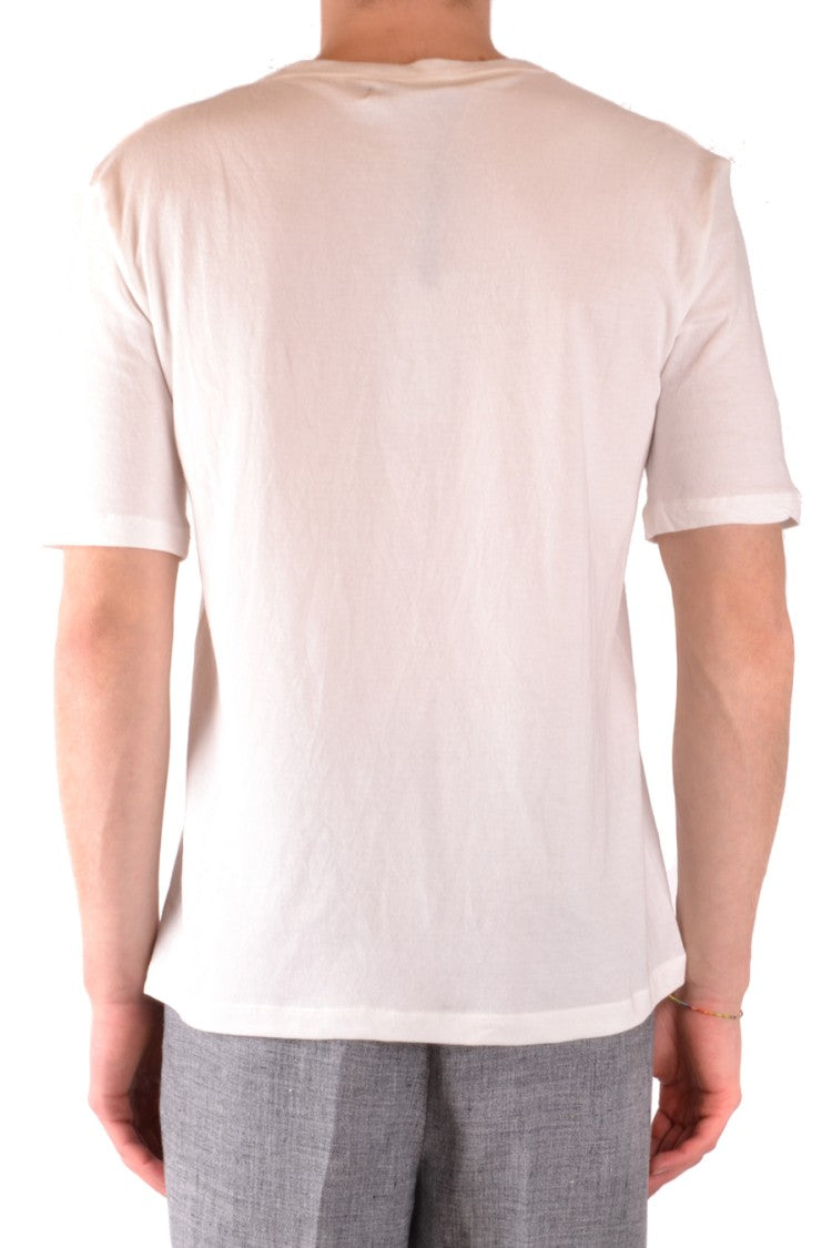White Crew Neck T-Shirt With Relaxed Fit