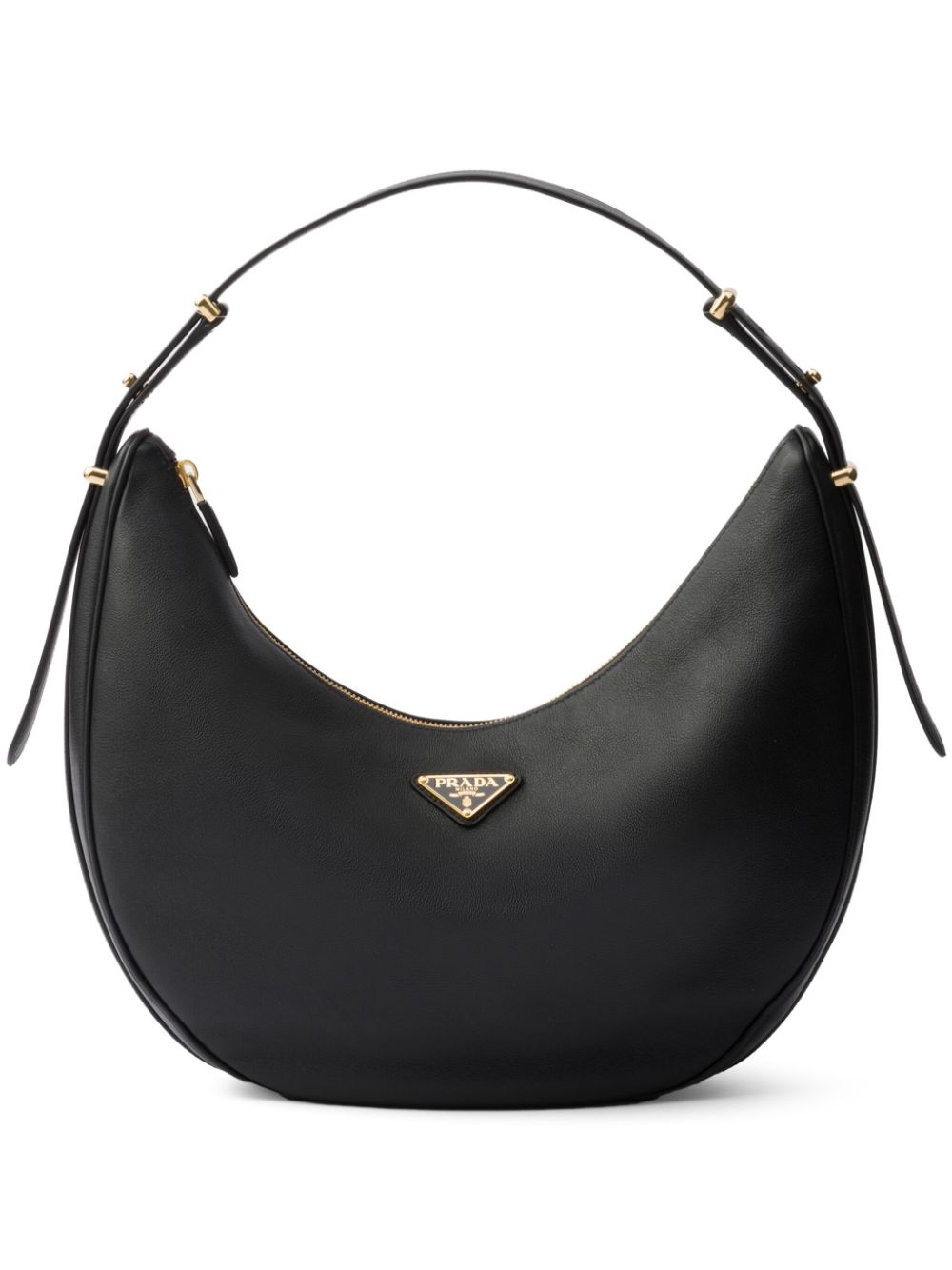 Large Logo-Plaque Leather Shoulder Bag