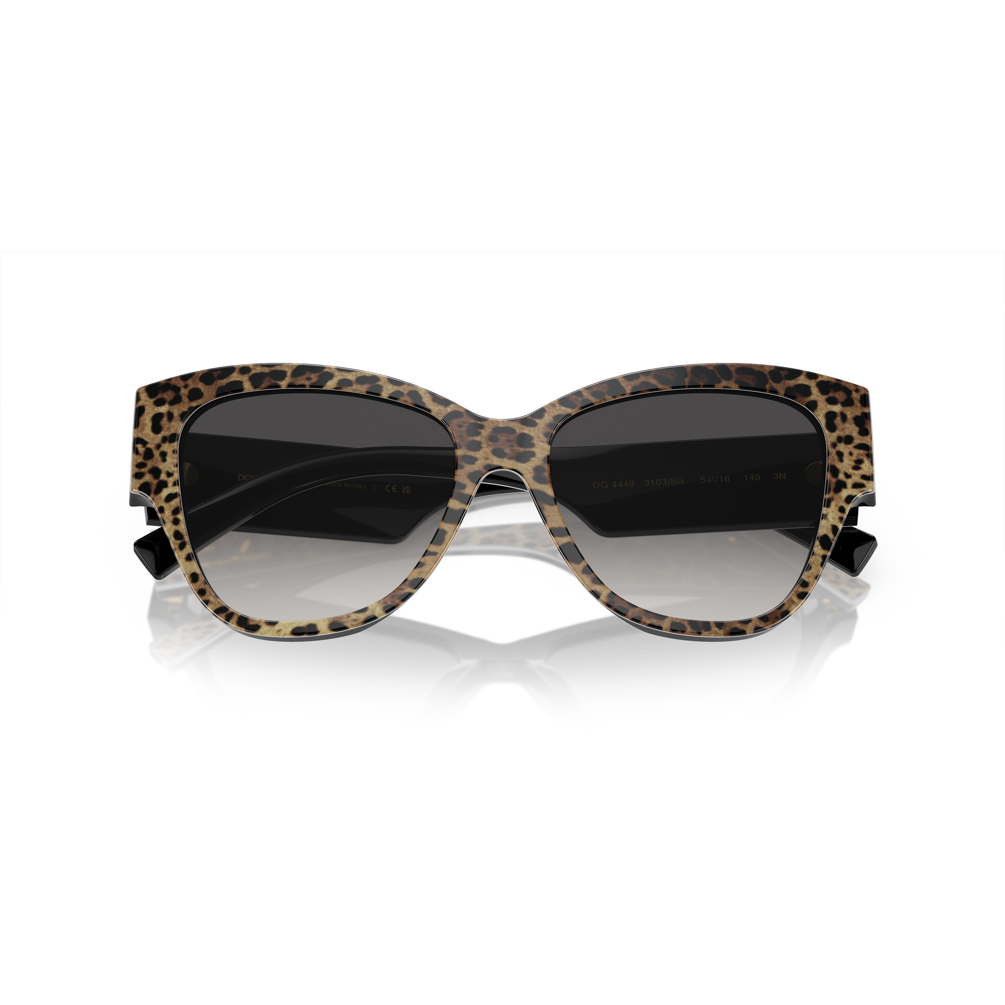 0dg4449 Leopard Print Cat-Eye Sunglasses