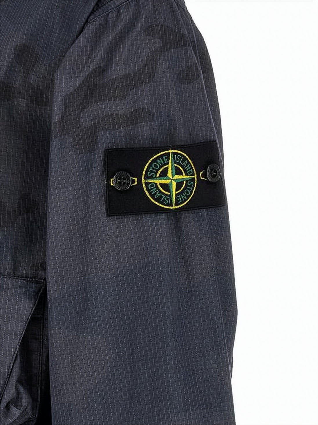 Utility-Enhanced High Collar Jacket with Ripstop Texture