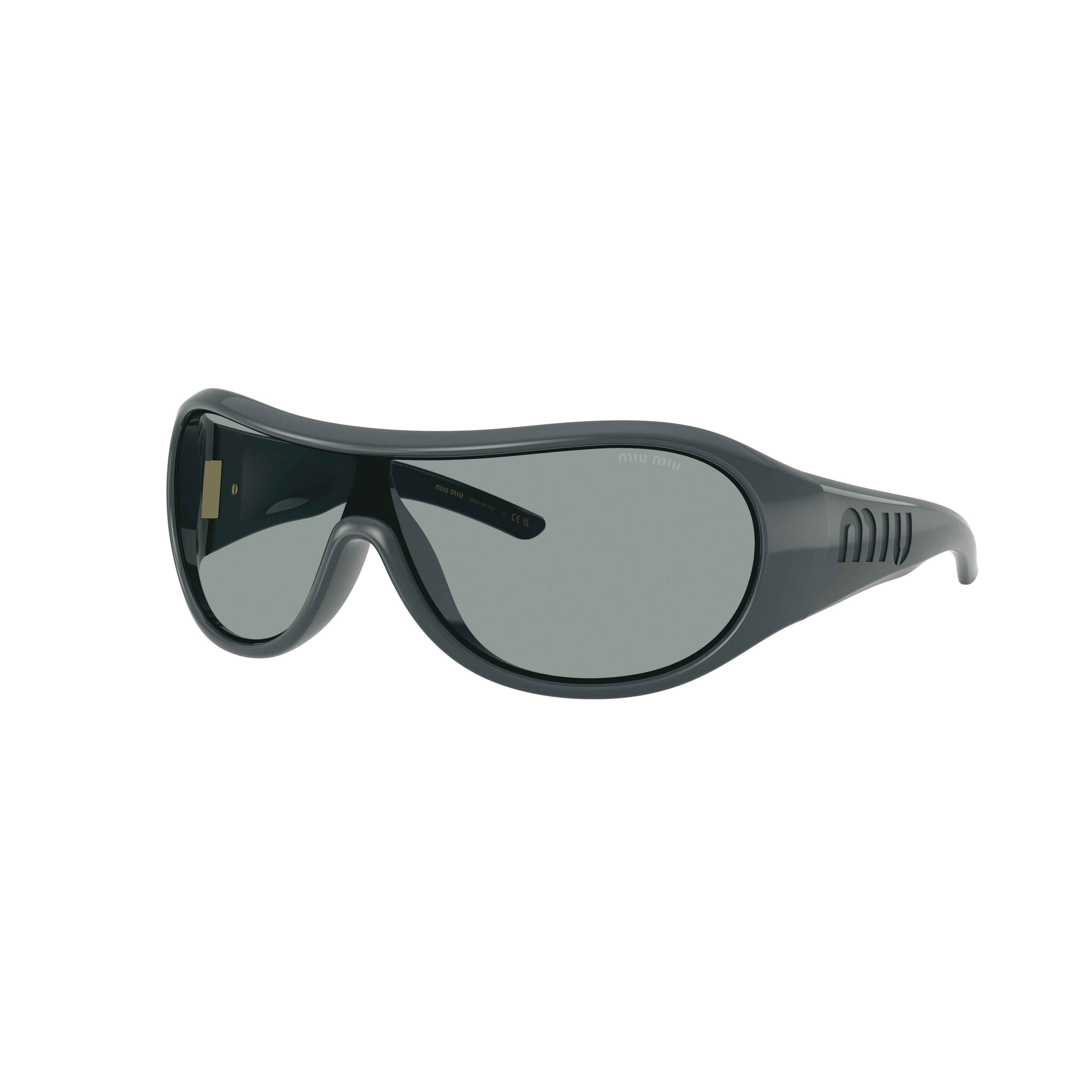 Wraparound Sunglasses with Matte Black Frame