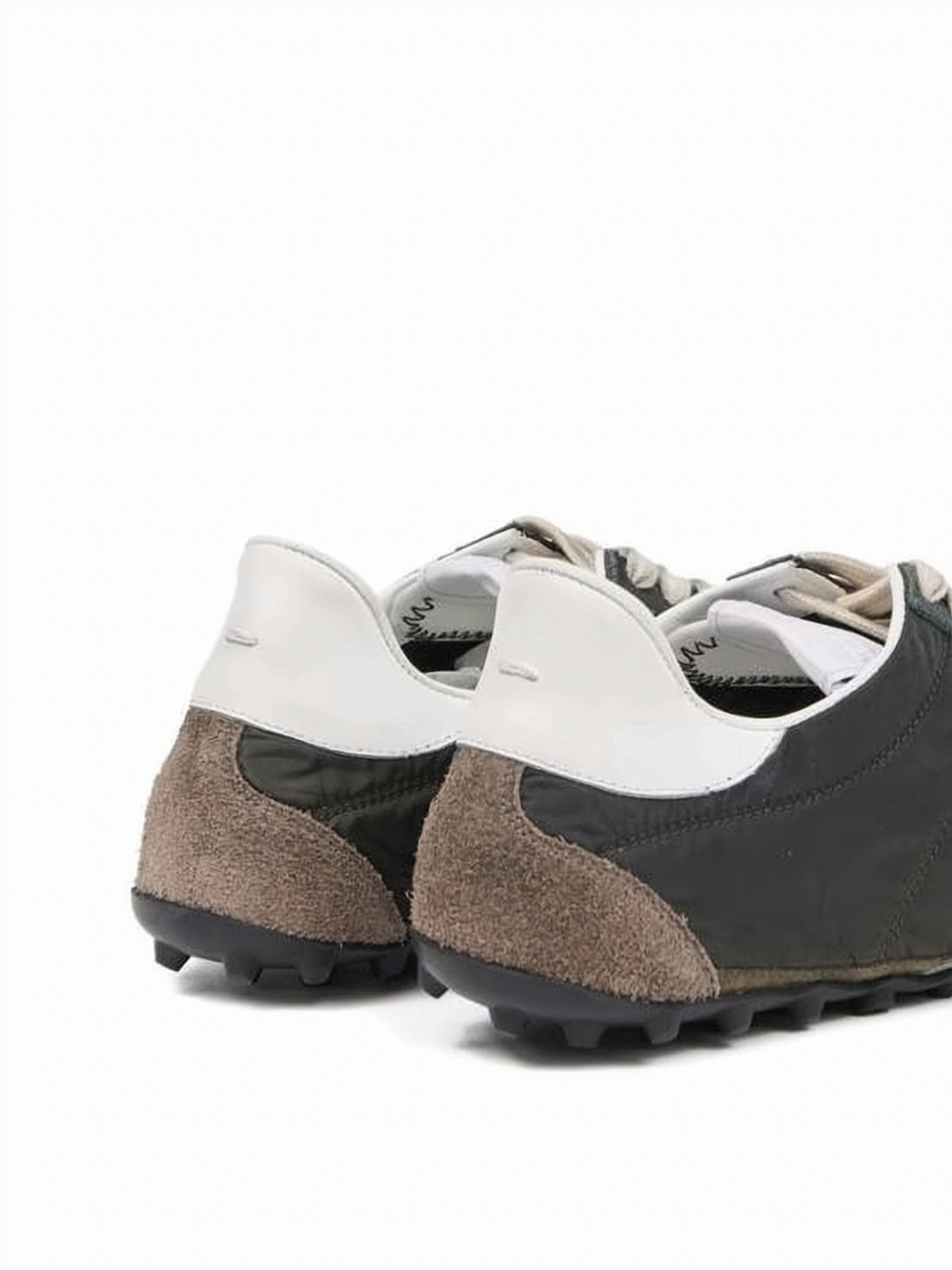 Low-Profile Sneakers with Polyester and Suede Overlays