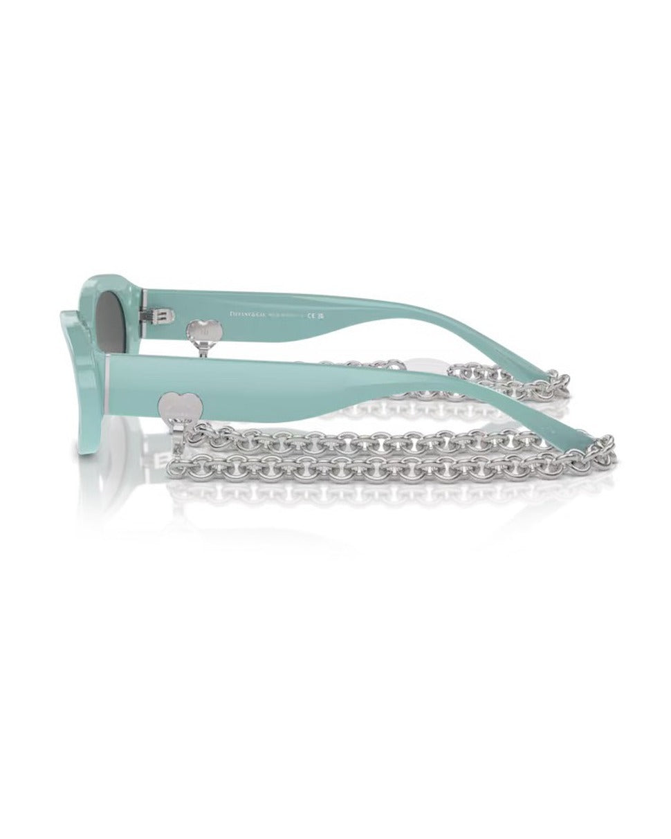 Tiffany Blue Sunglasses With Dark Grey Lenses
