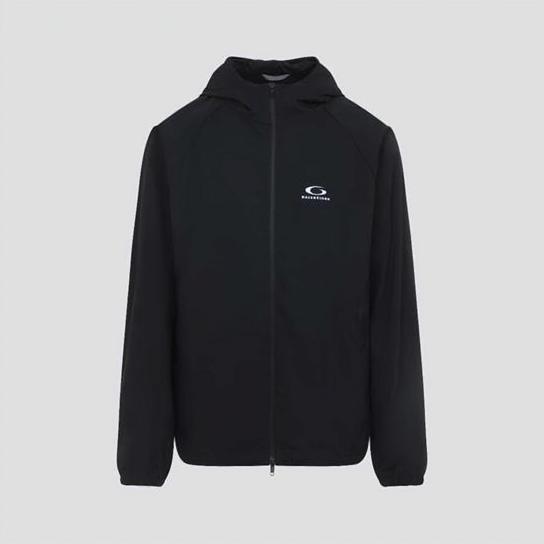 Black Jacket with Full Front Zipper and Hood