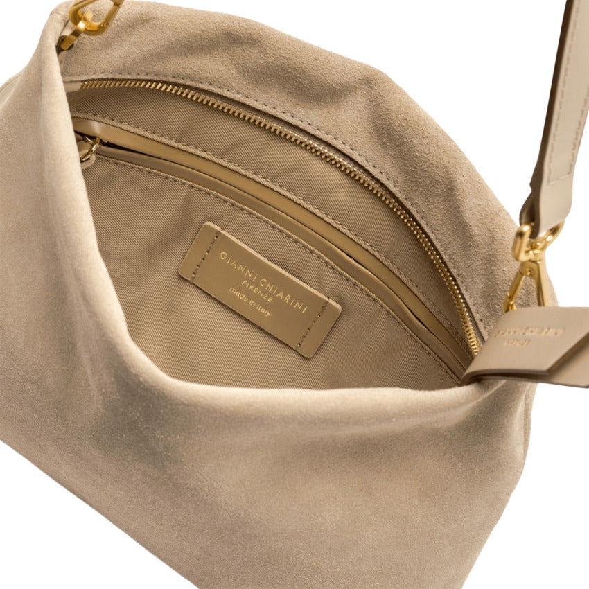 Nude Suede Handbag