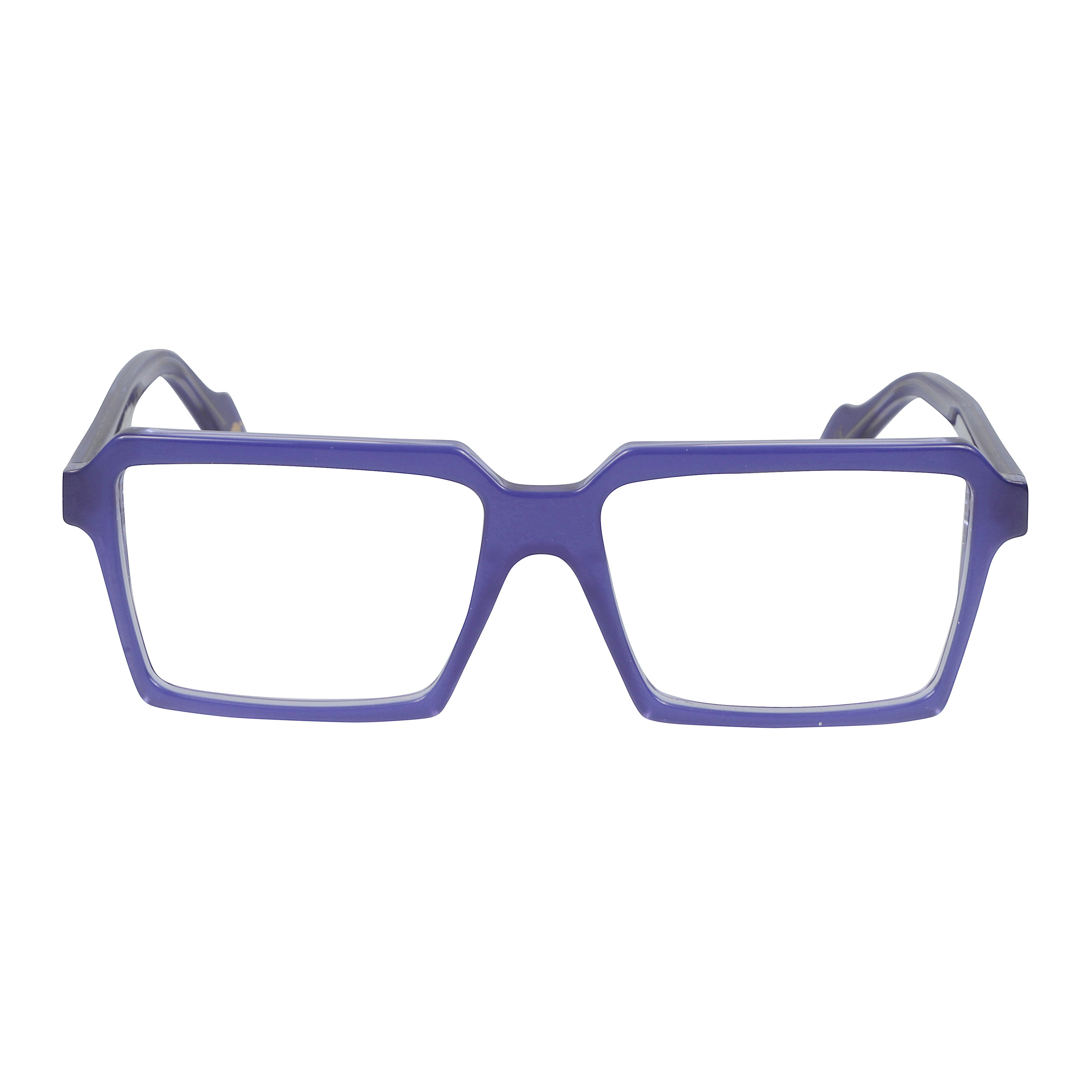 Disko Light Translucent Deep Blue Rectangular Eyeglasses