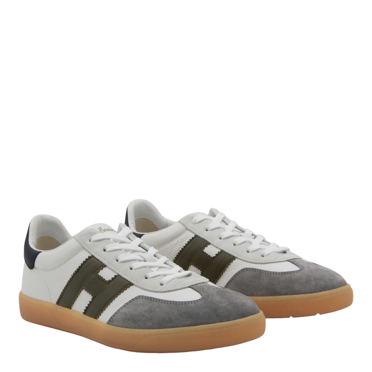 Low-Top Sneakers with Textured Leather