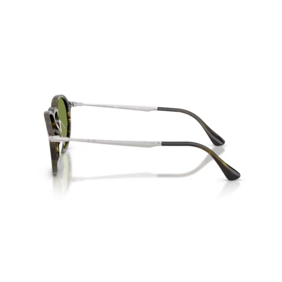 0po3383s Round Green Lens Tortoiseshell Acetate Sunglasses