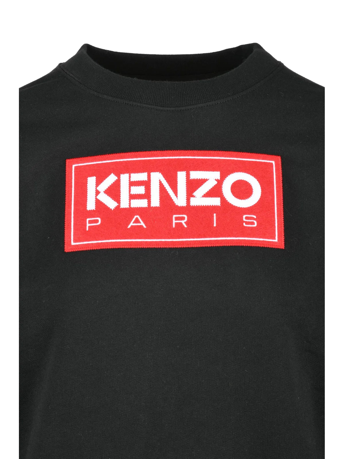 Black Cotton Crewneck Regular Fit Sweatshirt