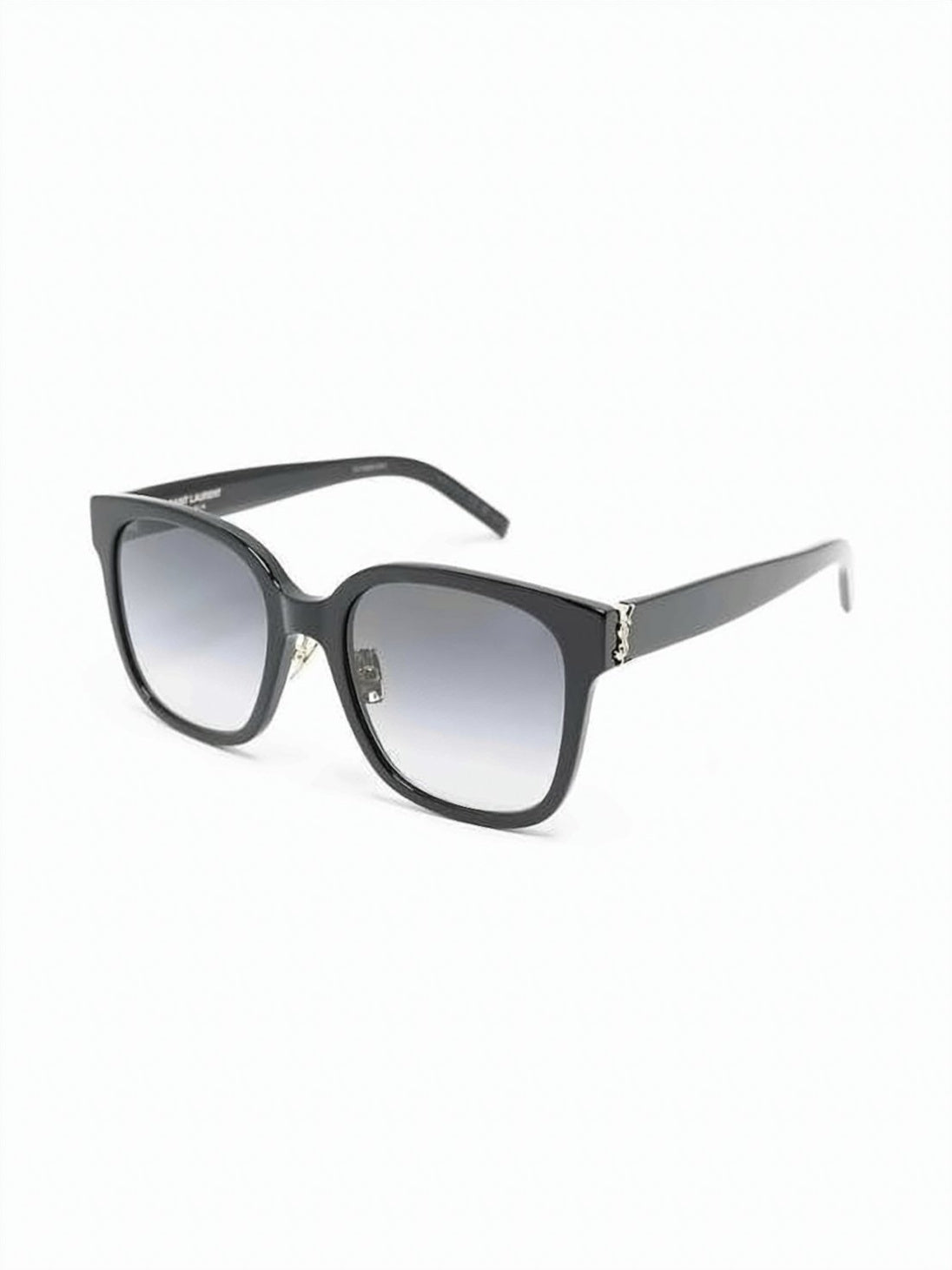 Black Acetate Gradient Lens Logo Sunglasses