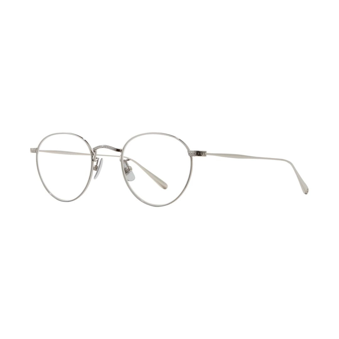William Rounded Silver-Finish Eyeglasses with Adjustable Nose Pads