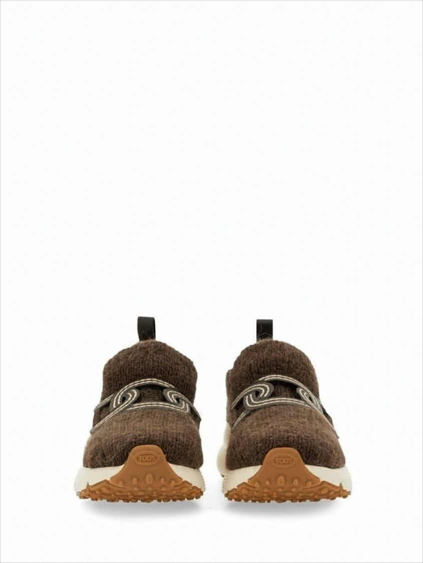 Textured Fabric Sneakers with Distinctive Interlocking Design
