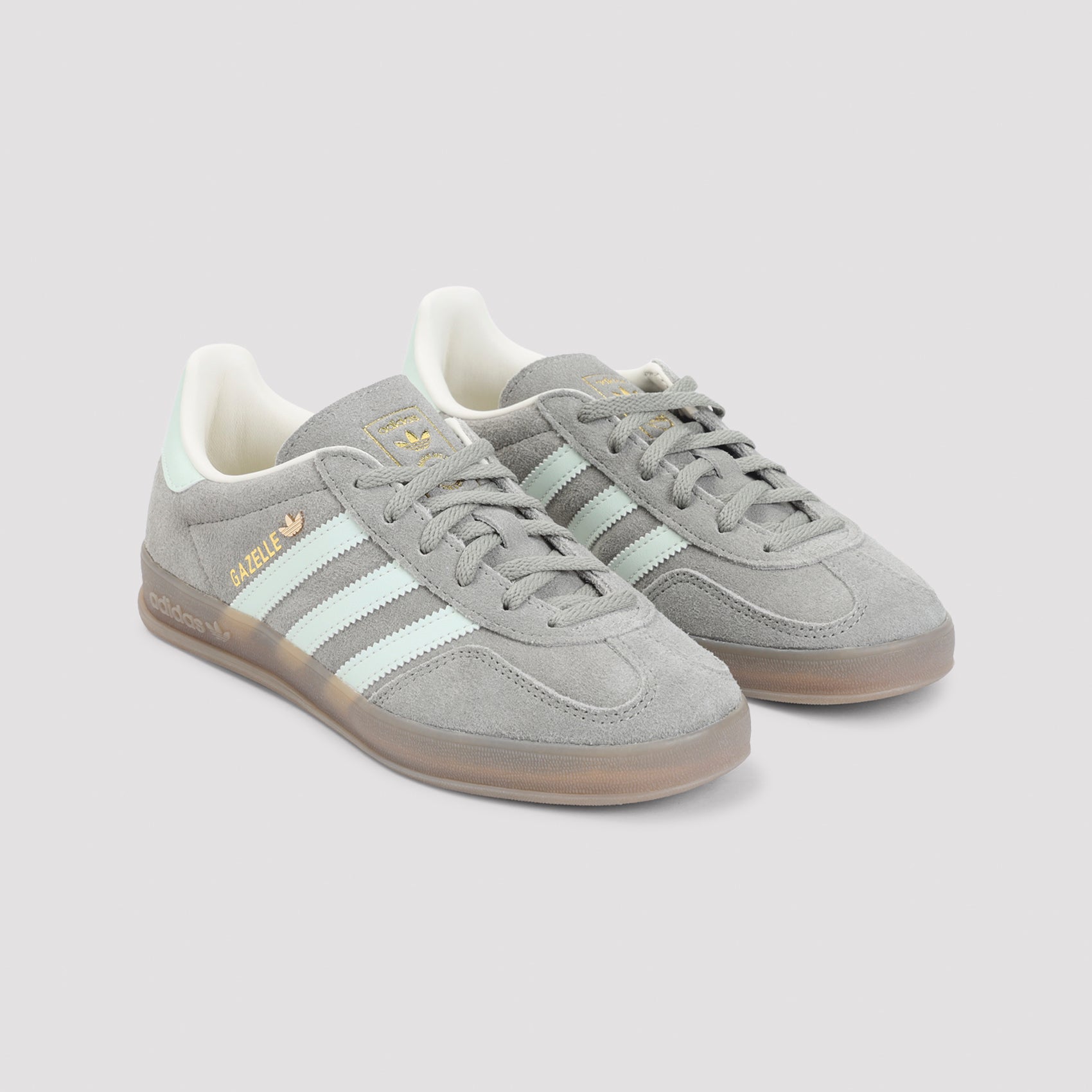 Grey Suede Leather Sneakers