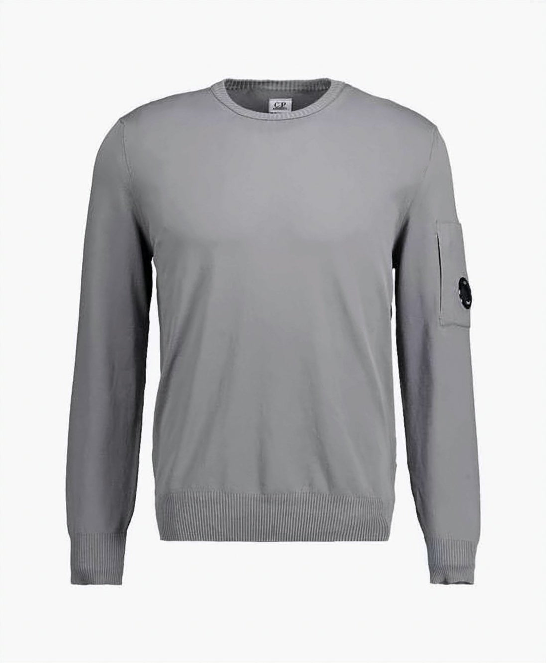 Cotton Crepe Crewneck Sweater