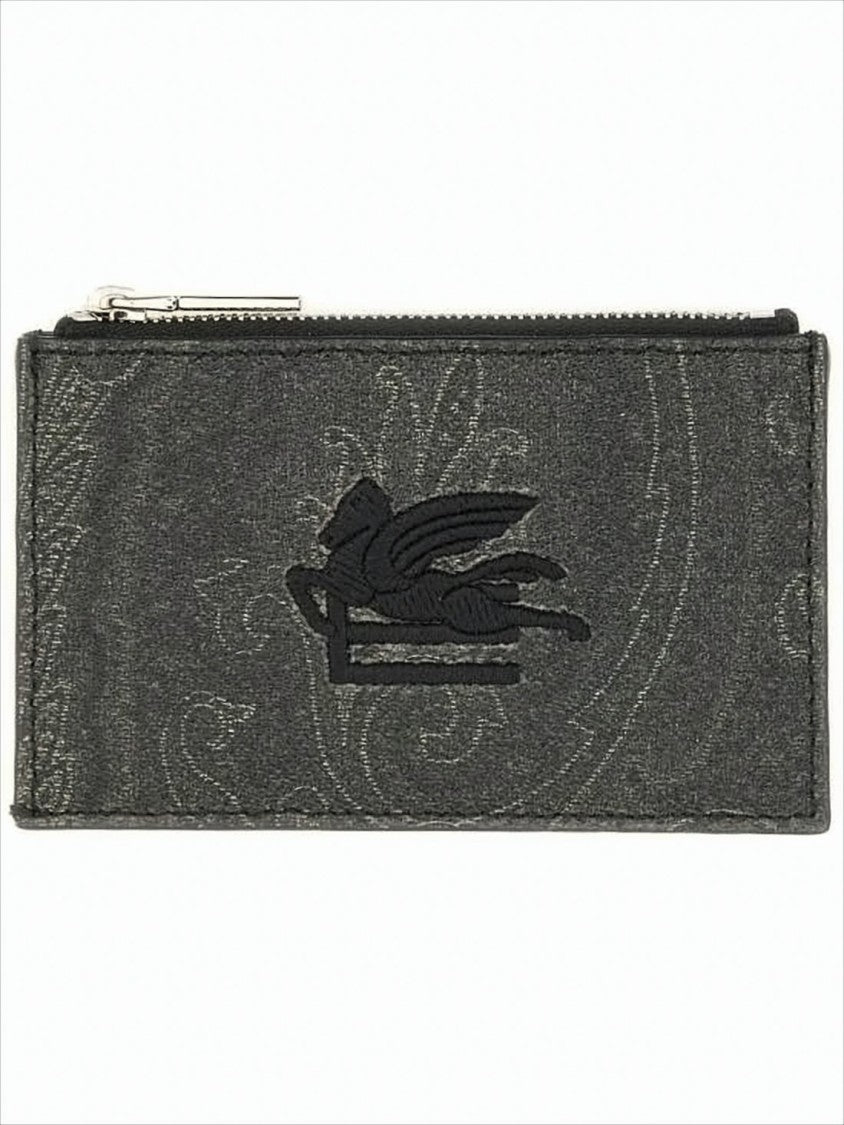 Dark Paisley Card Wallet