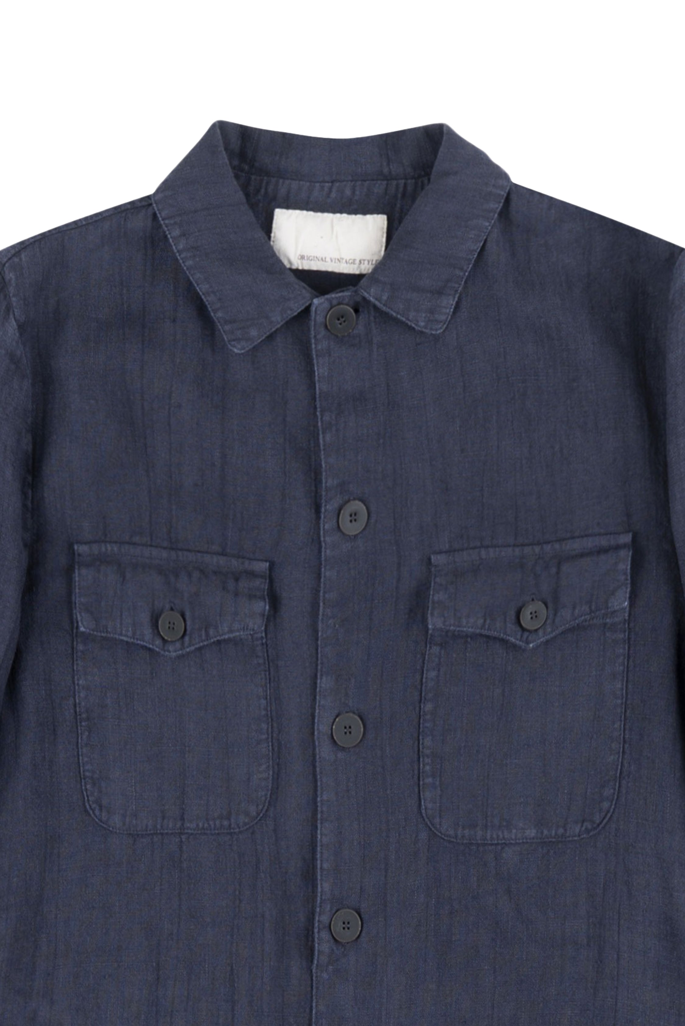 Linen Patch Pockets Overshirt