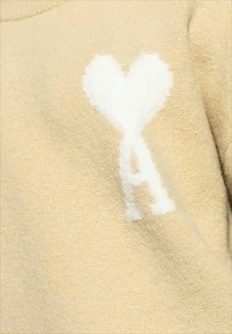 Soft Alpaca Blend Sweater With Heart Logo