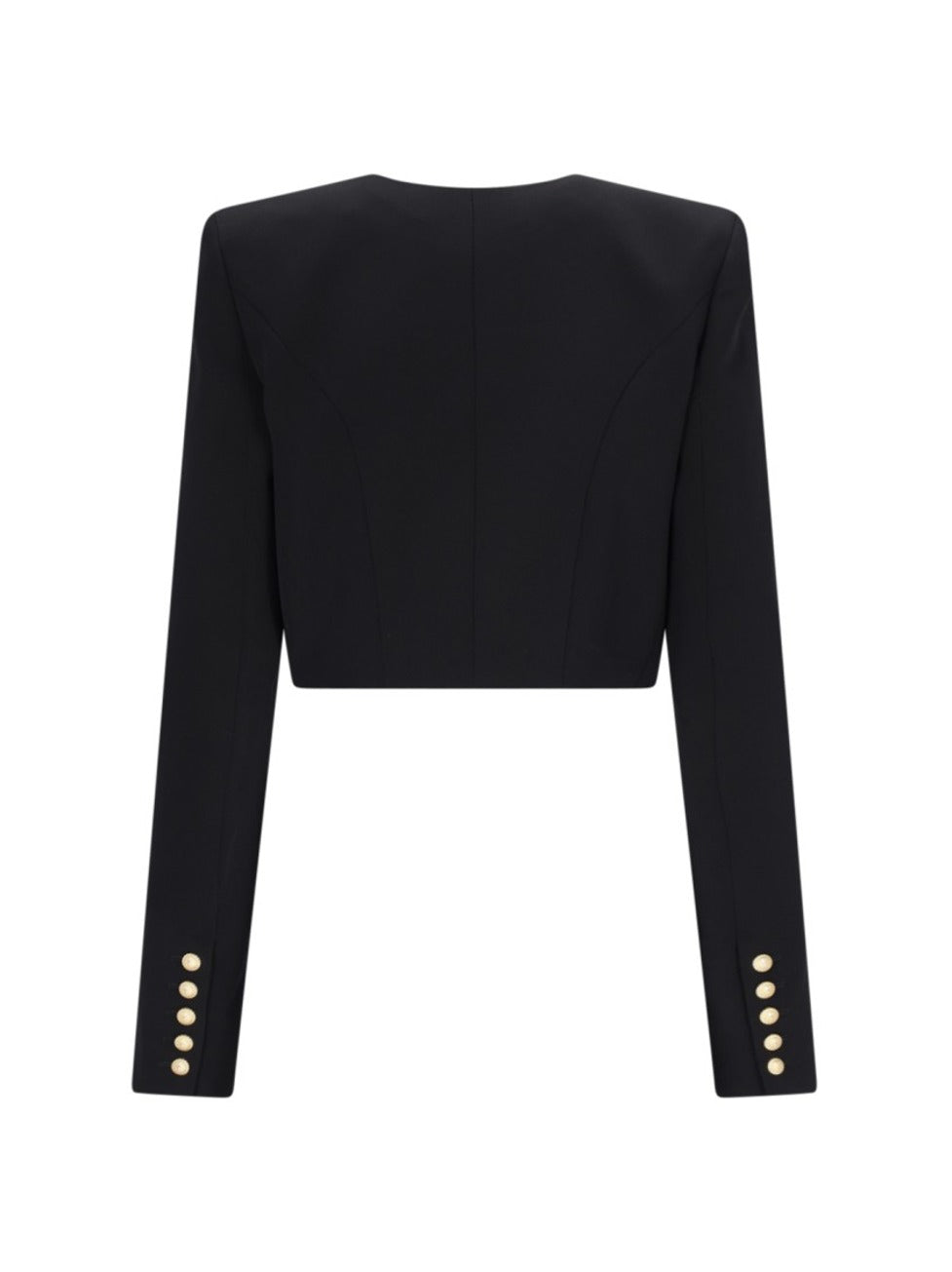 Cropped Spencer Knit Sweater – Black