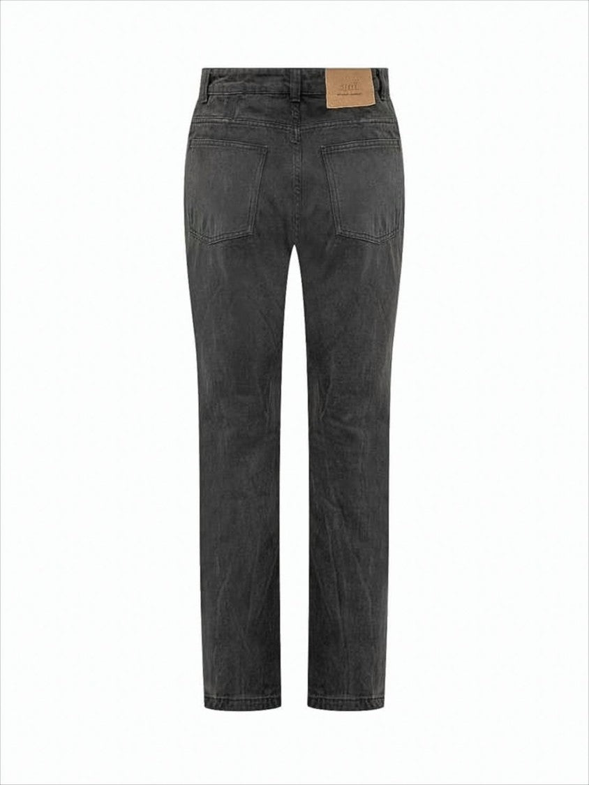 Straight-Leg Denim Pants With Classic Five-Pocket Styling