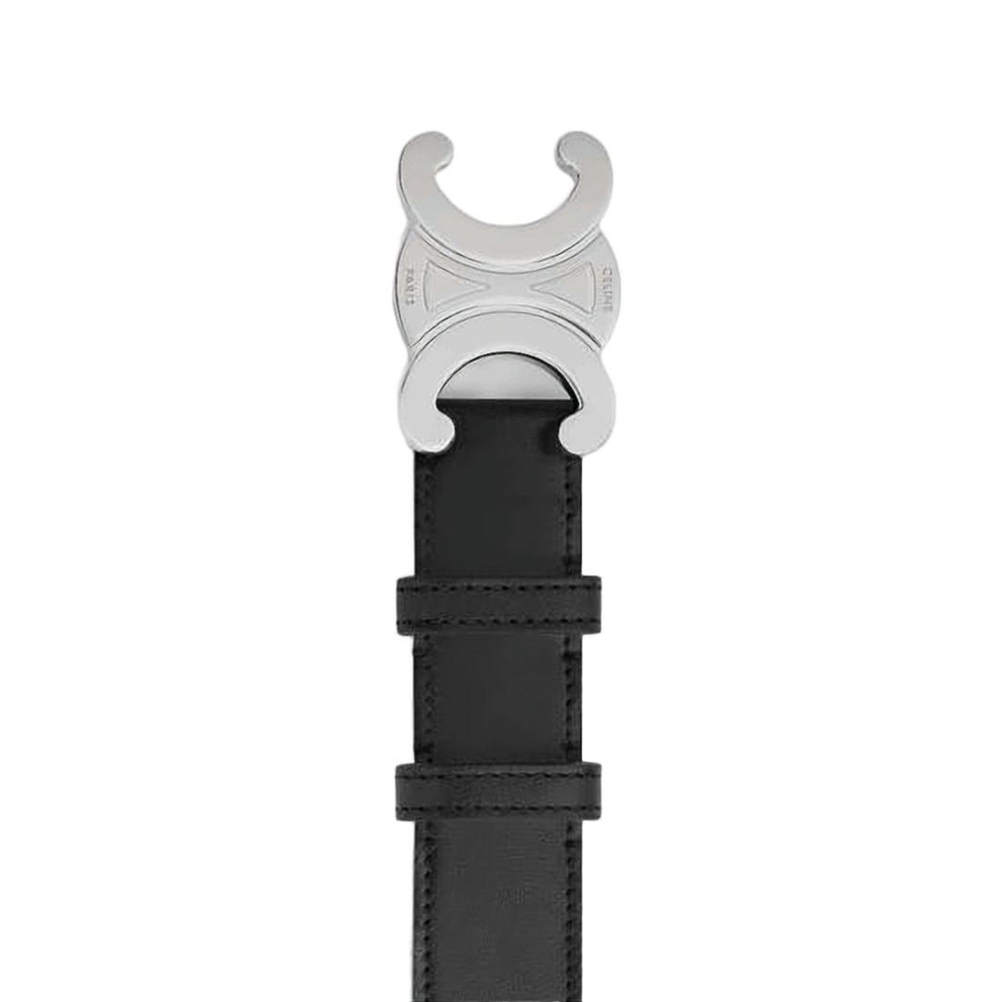 Calf Leather Belt with Distinctive Double-C Buckle